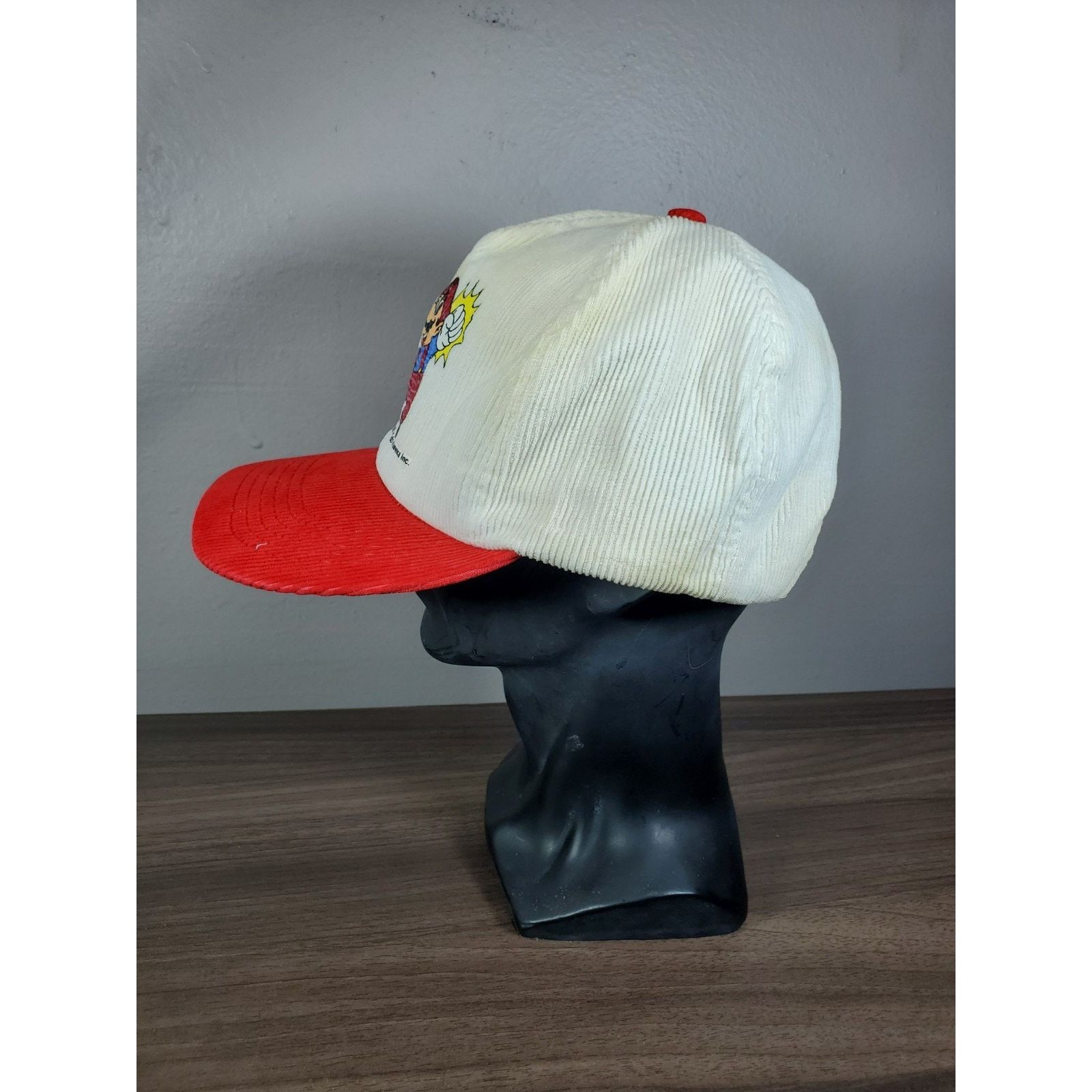 Nintendo × Vintage RARE Vintage 1989 Nintendo Super Mario Bros Corduroy Hat Cap Size ONE SIZE - 4 Thumbnail