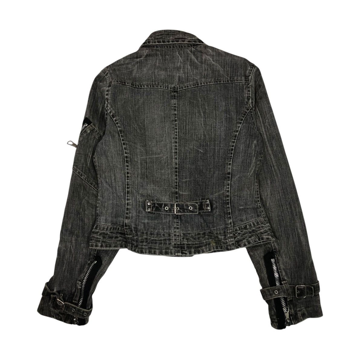 Japanese Brand 🔥VINTAGE CROPPED DENIM BIKER JACKET BISCOTE ISSEY MIYAKE Size US XS / EU 42 / 0 - 2 Thumbnail