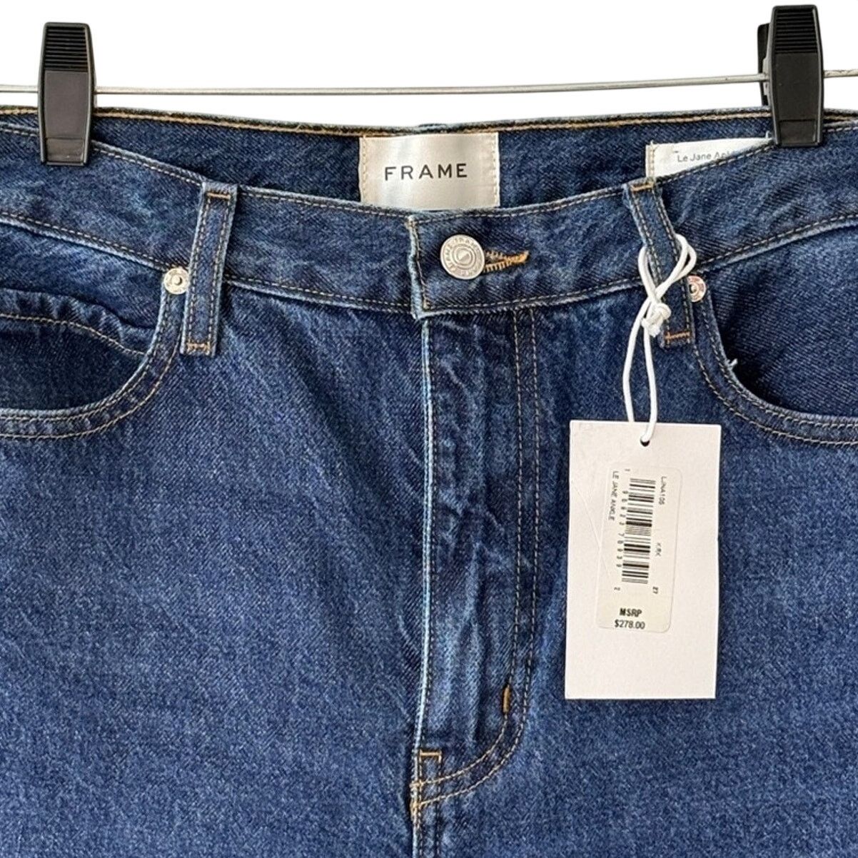 Frame Frame Le Jane Ankle High Waist Straight Leg Jeans Sz 27 NEW Size 27" / US 4 / IT 40 - 11 Thumbnail