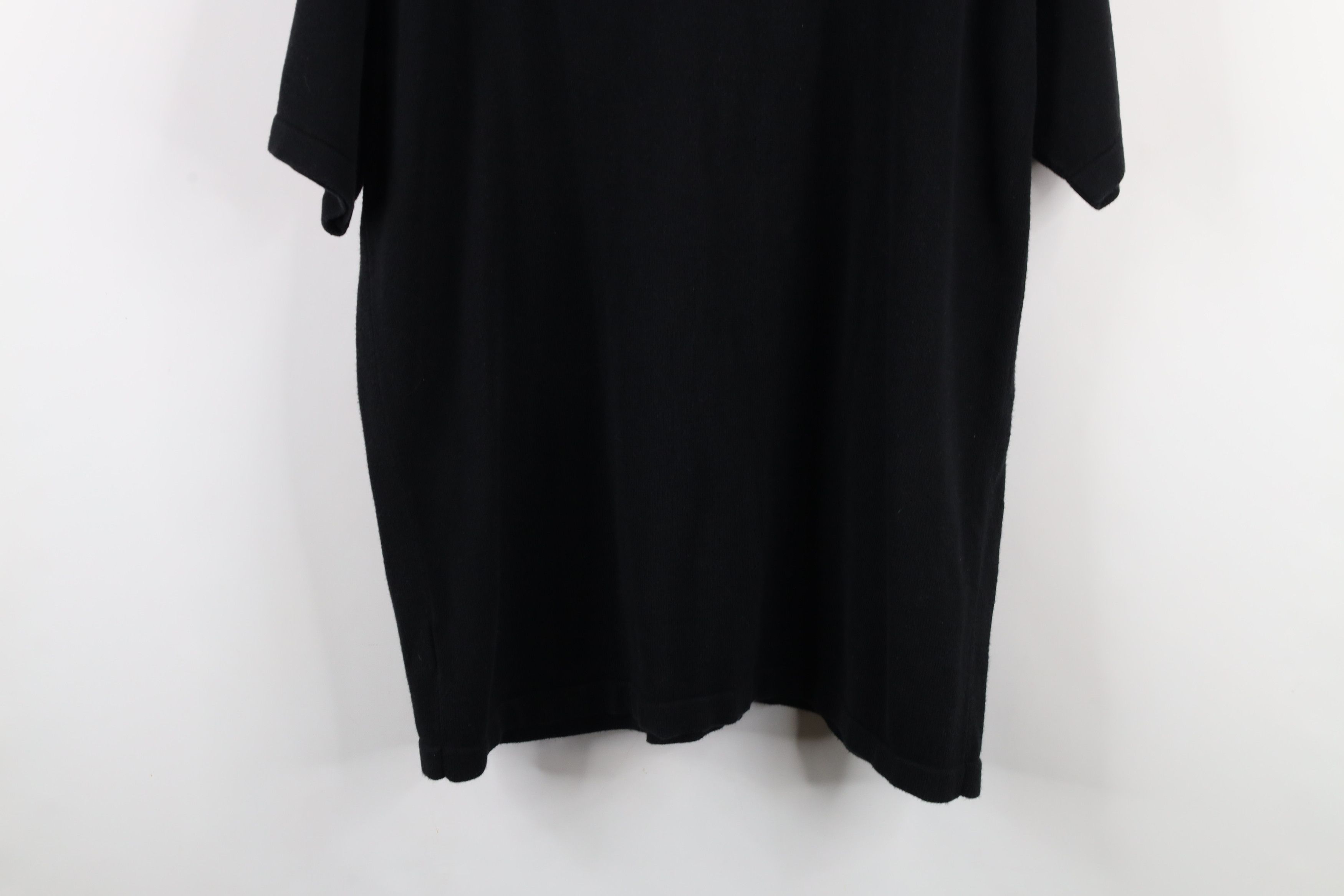 Vintage Vintage 90s Streetwear Cable Knit Collared Polo Shirt Black Size US L / EU 52-54 / 3 - 10 Thumbnail