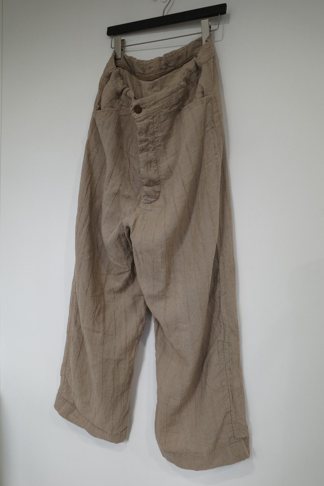 Archivio J.M. Ribot × John Alexander Skelton × RICORRROBE RICORRROBE LINEN  STRIPE DRAWSTRING HIKING PANTS | Grailed