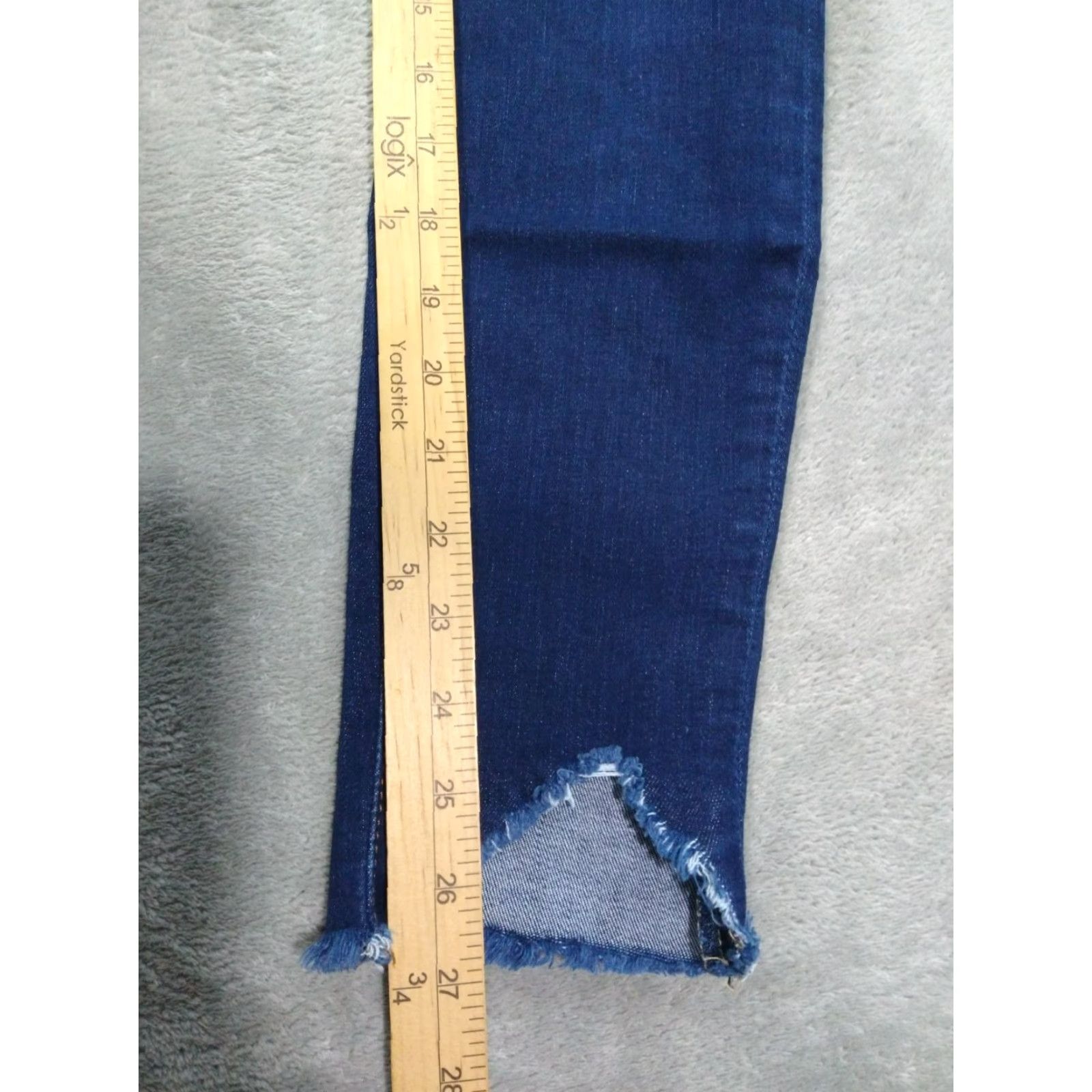 7 For All Mankind 7 For All Mankind Jeans Womens 24 Blue Denim Ankle Skinny Stretch Dark Wash Size 42" / US 20 - 5 Thumbnail