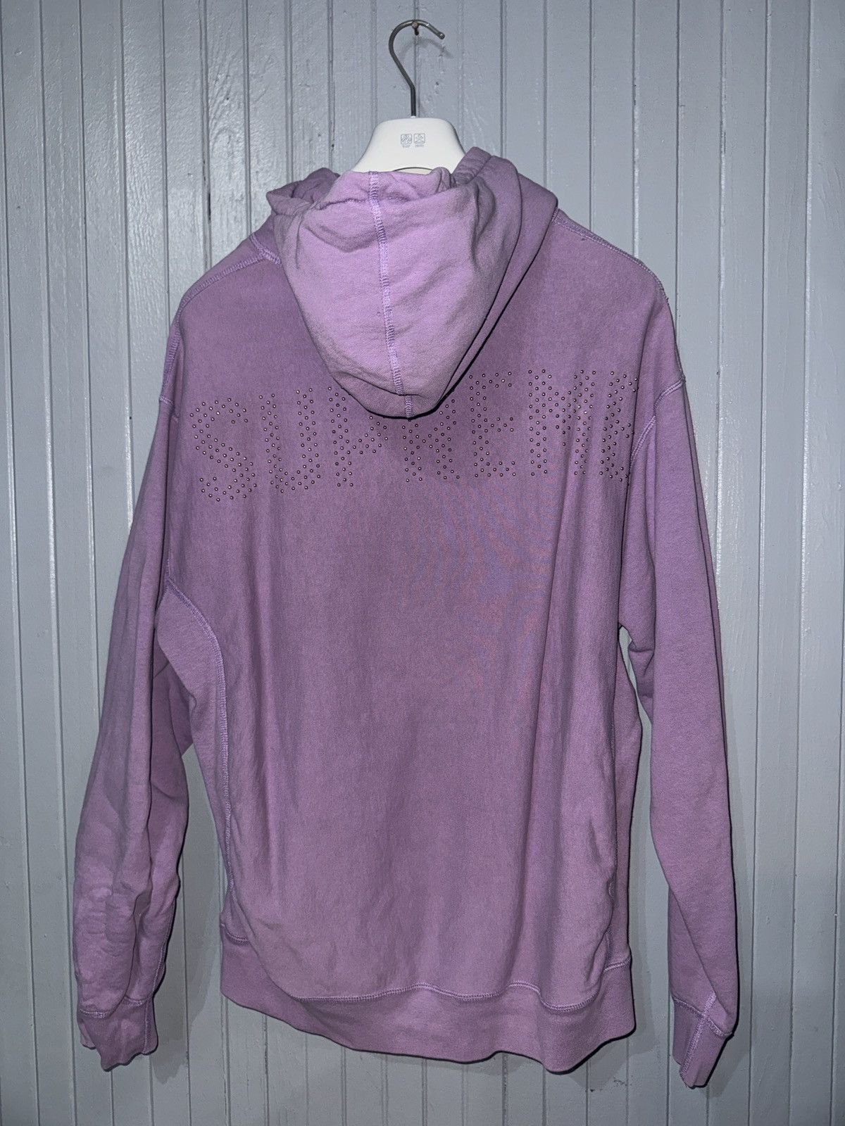 Supreme Supreme Studded Hoodie - Lilac size L Size US L / EU 52-54 / 3 - 6 Thumbnail