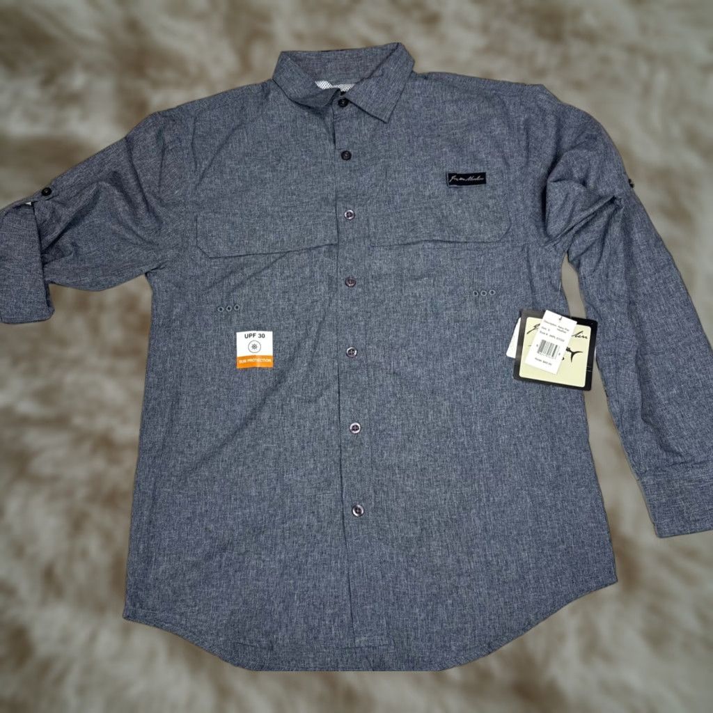 Vintage Joe Marlin Mens Button-Up Long Sleeve Shirt Blue S UPF 30 New Size US S / EU 44-46 / 1 - 1 Thumbnail