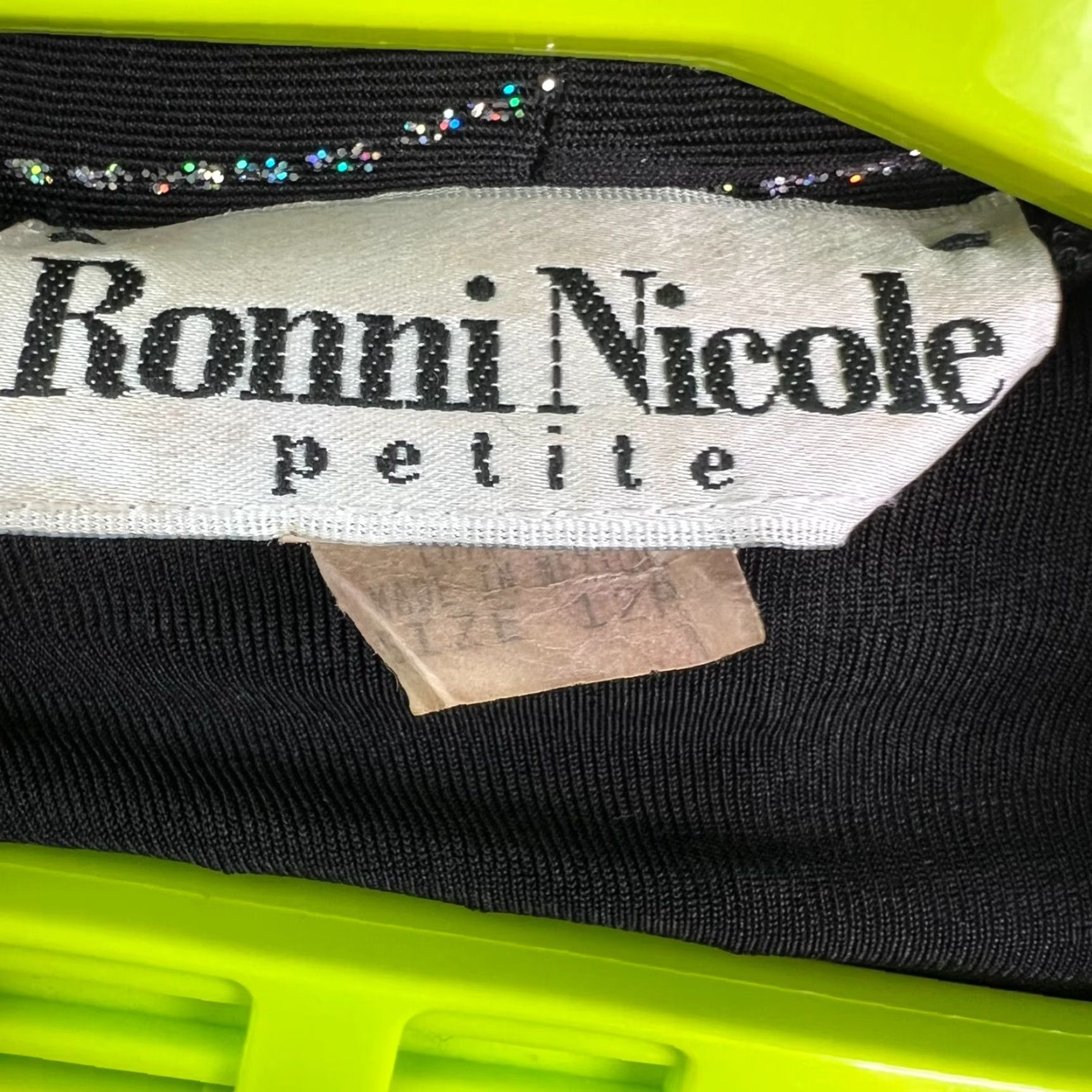 Vintage Ronni Nicole Cardigan Open Floral Glitter Womens Size 12P Black Size XL / US 12-14 / IT 48-50 - 6 Thumbnail