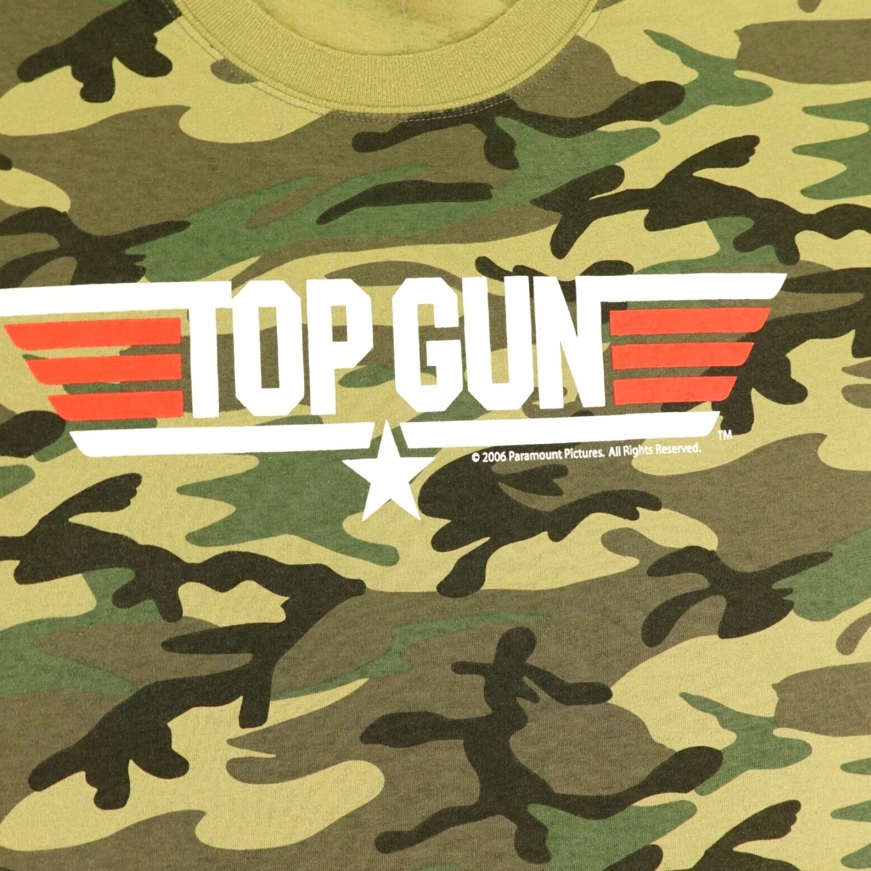 Vintage VINTAGE Top Gun Shirt Mens 2XL Green Camouflage Army Movie Tee Size US XXL / EU 58 / 5 - 3 Thumbnail