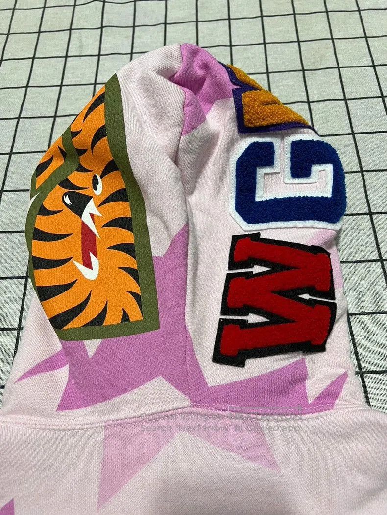 Bape Pink Shark Star Zip-Up Hoodie. Size S / US 4 / IT 40 - 4 Thumbnail