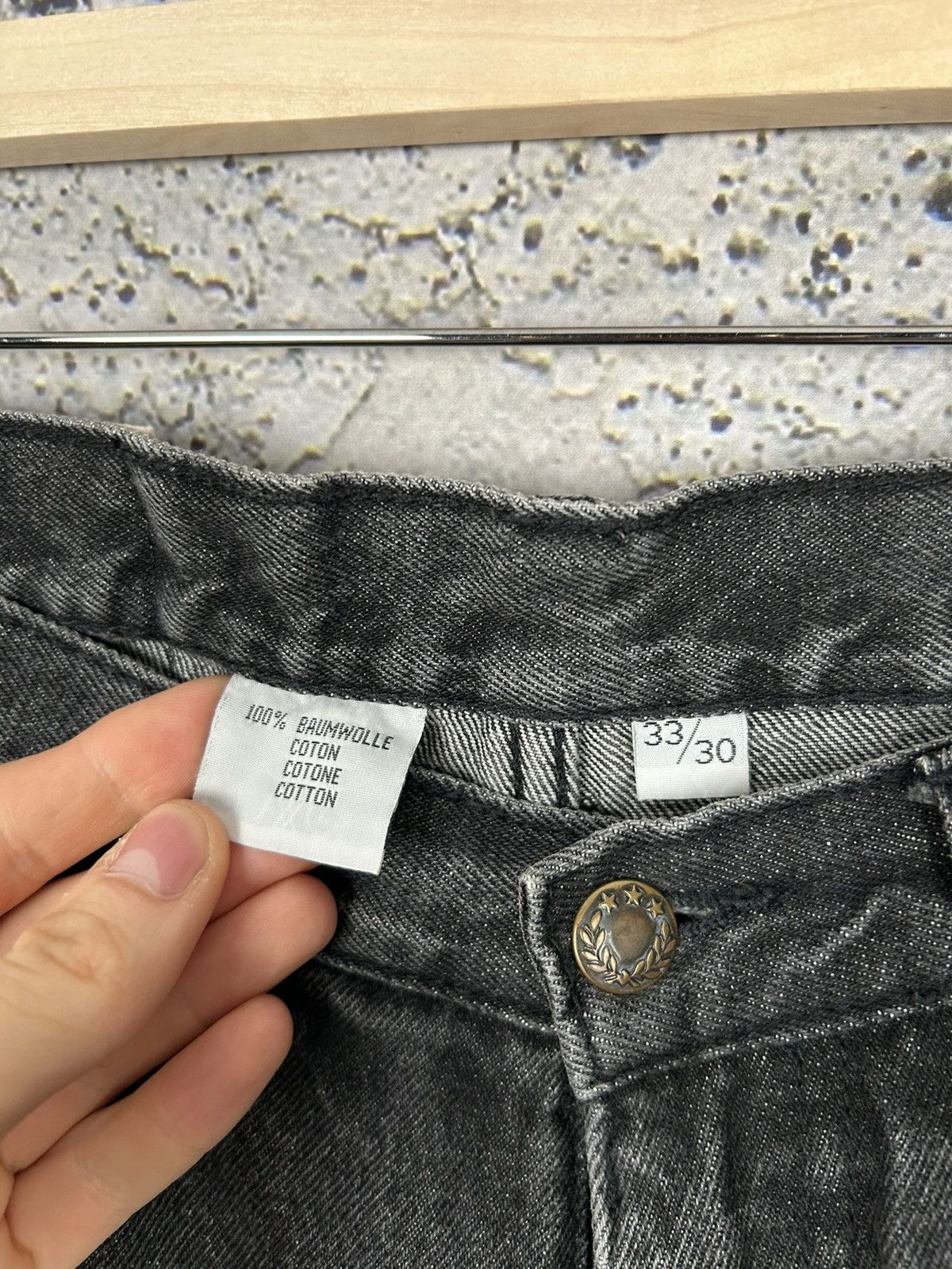 Vintage Vintage Washed Black Denim Pants Jeans Rock Punk Grunge Size US 33 - 5 Thumbnail