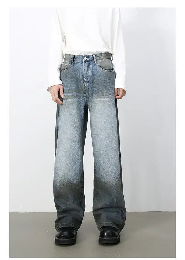 VIBE American street retro straight-leg distressed wide-leg jeans Size US 32 / EU 48 - 5 Thumbnail