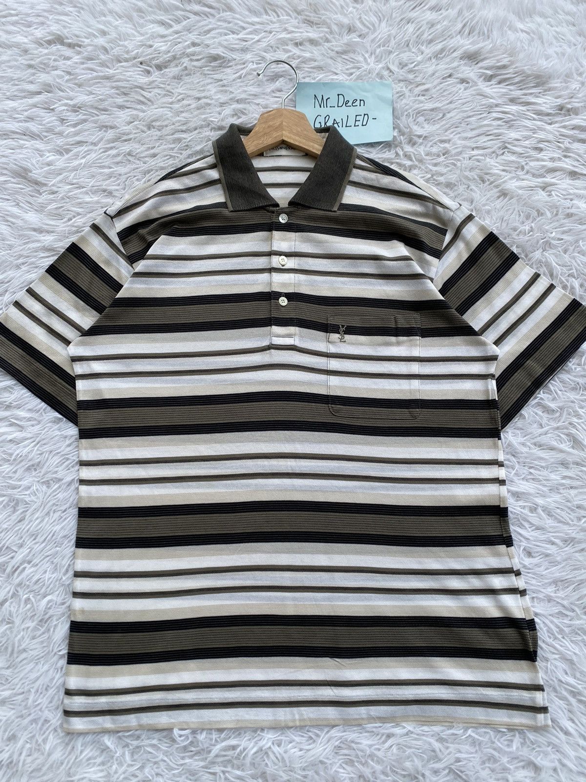 Yves Saint Laurent Rare Vintage YSL Yves Saint Laurent Small Spellout Shirt Size US M / EU 48-50 / 2 - 4 Thumbnail
