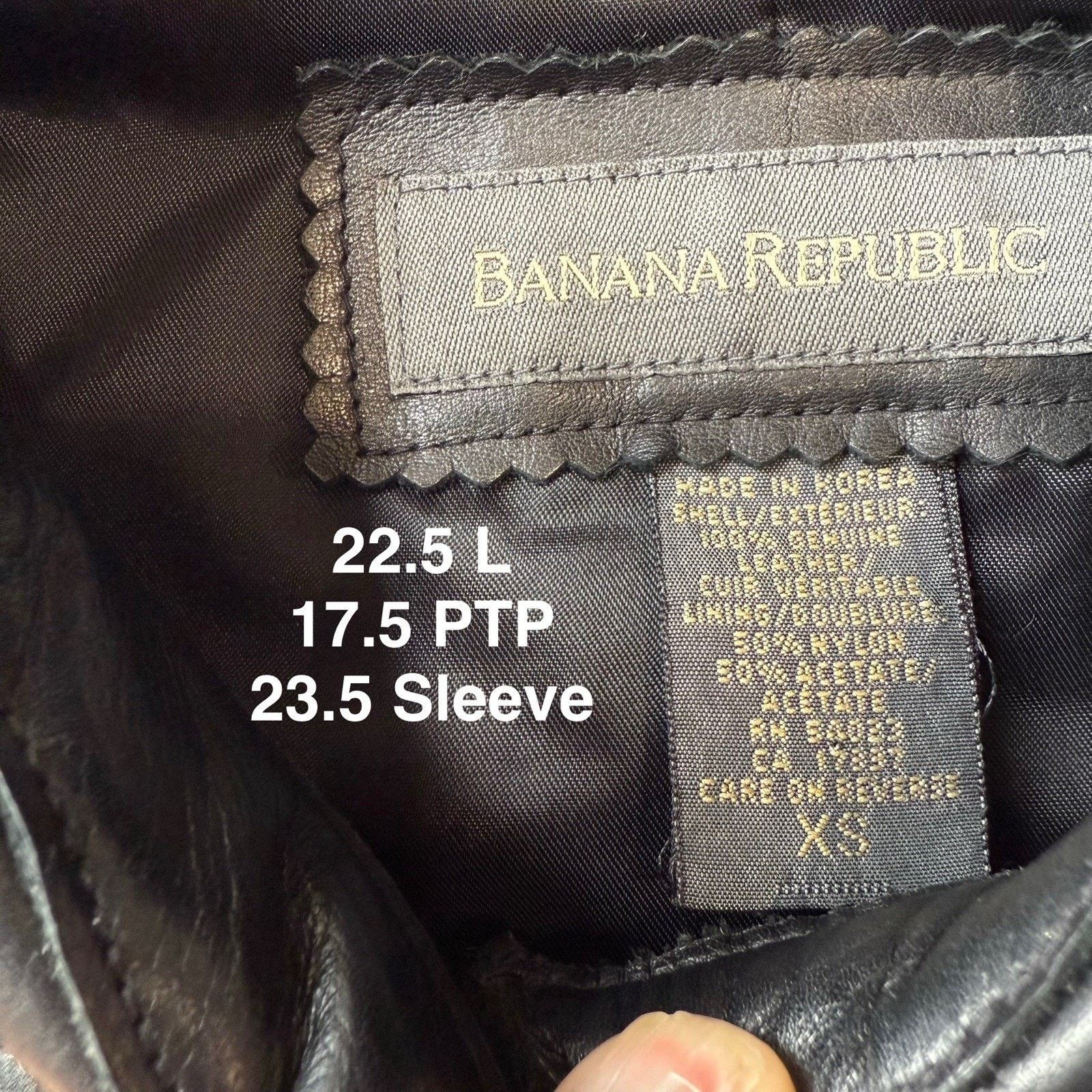 Banana Republic Banana Republic Leather Jacket Women's XS Black Full Zip Size XS / US 0-2 / IT 36-38 - 7 Thumbnail