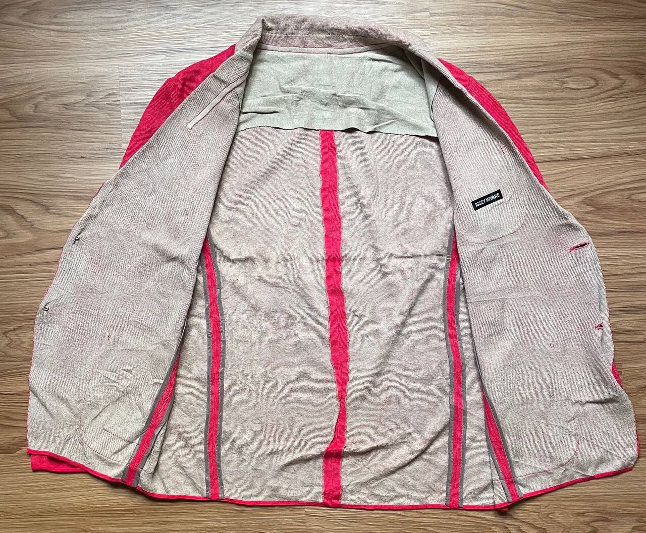 Designer × Issey Miyake × Vintage Vintage Designer Issey Miyake No Collar Linen Cotton Jacket Size US L / EU 52-54 / 3 - 4 Thumbnail