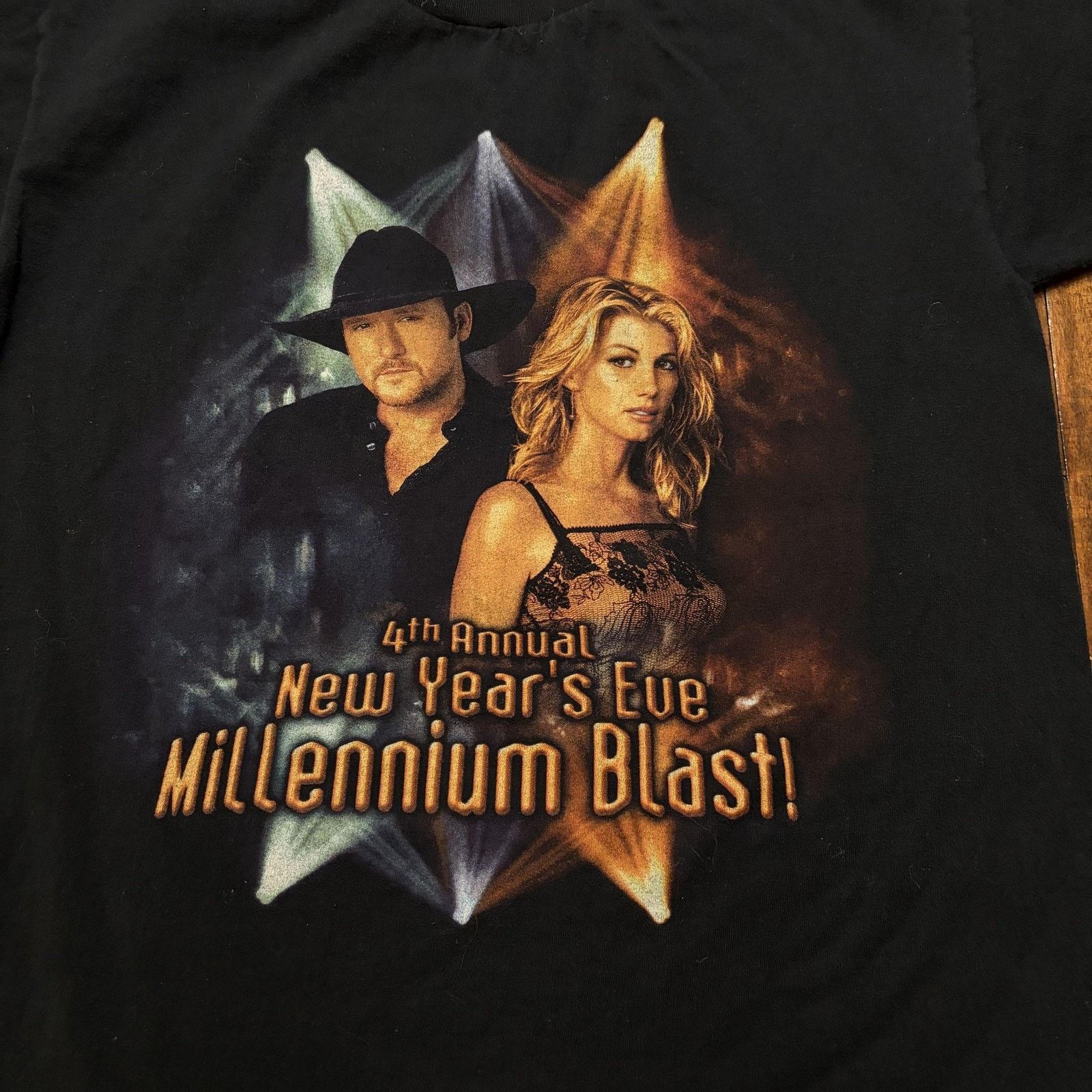 Vintage Vtg Tim McGraw Faith Hill Shirt Mens L New Years Eve T-Shirt Size US L / EU 52-54 / 3 - 3 Thumbnail