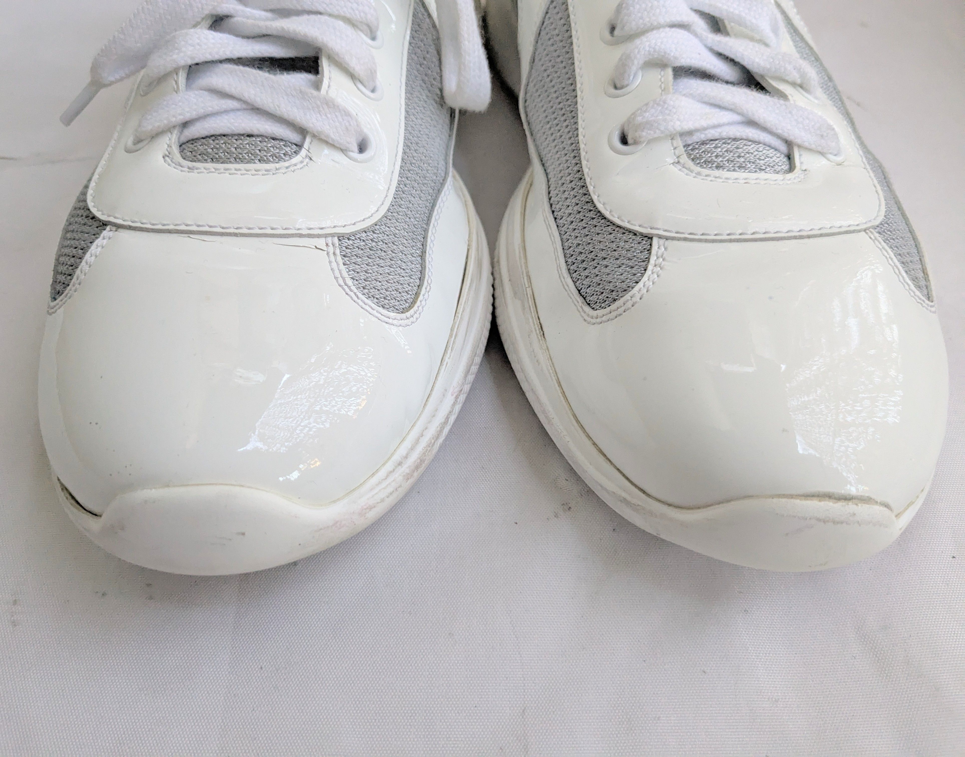 Prada Prada America's Cup Sneakers White Patent Leather 12 Low Size US 12 / EU 45 - 2 Thumbnail