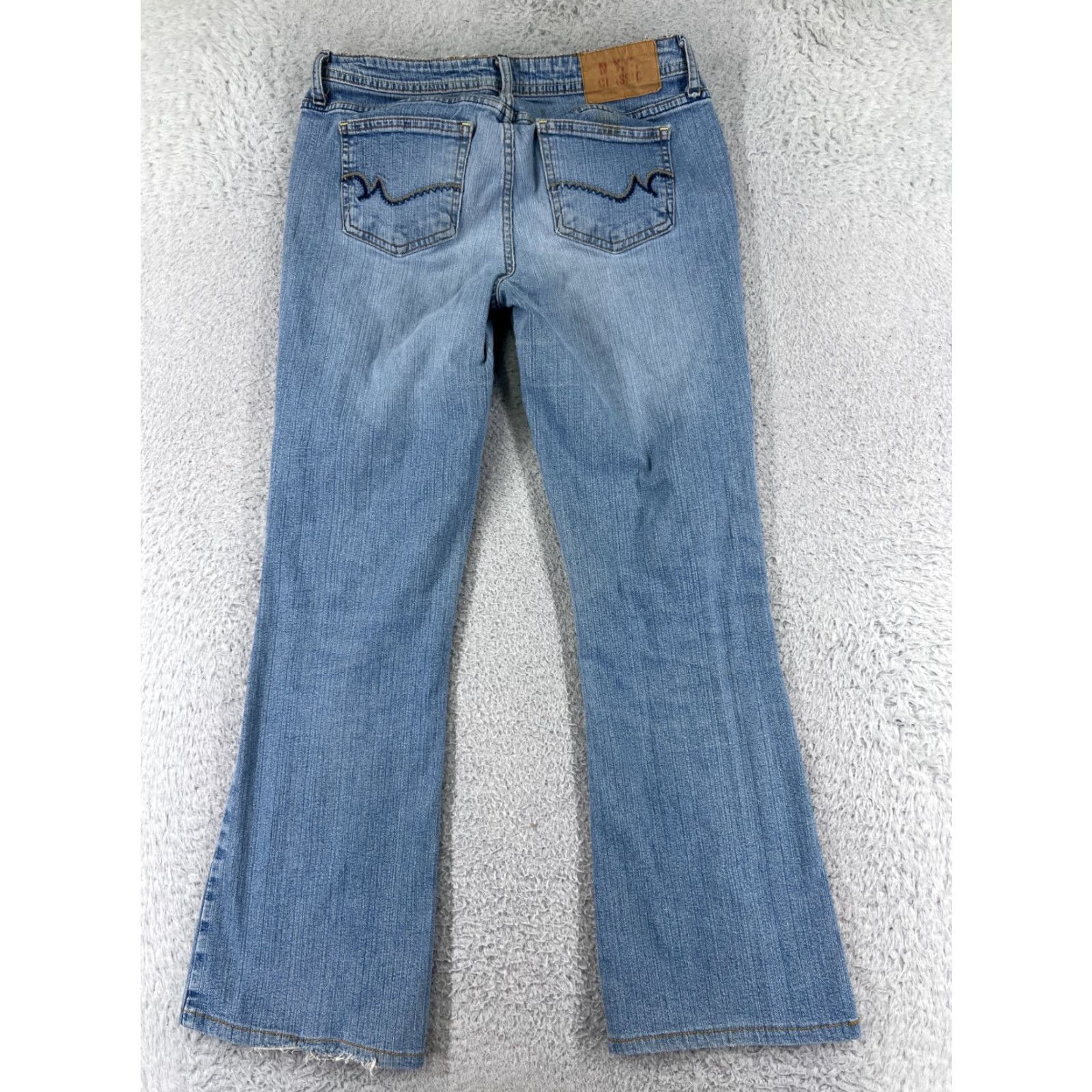 Vintage Buckle Bke Bootcut Jeans Women 25 Blue Denim Low Rise 25x28 Stretch 5-Pocket Regular Fit Size 42" / US 20 - 2 Thumbnail