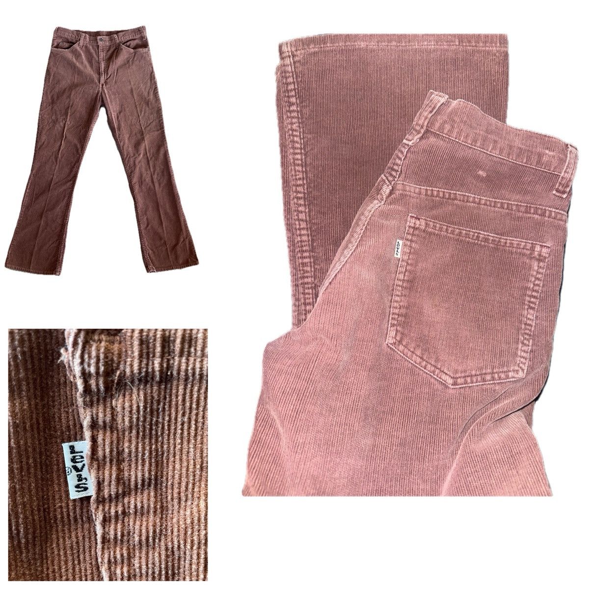 Levi's Vintage Clothing Vintage Levis Flared Corduroy Pants Brown White Tab Small “e Size 26" / US 2 / IT 38 - 10 Thumbnail