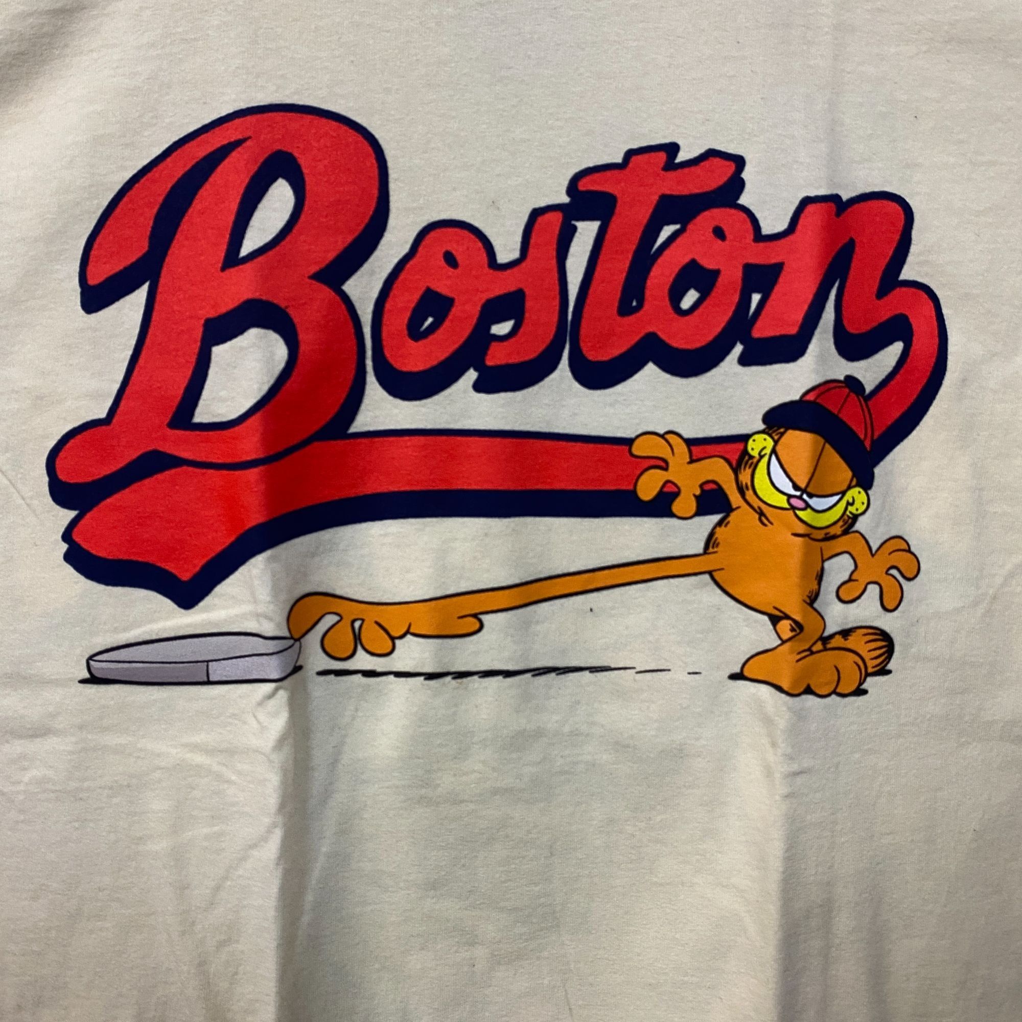 Nickelodeon Garfield Boston Baseball Cartoon Graphic Design T-Shirt Larg Size US L / EU 52-54 / 3 - 2 Thumbnail