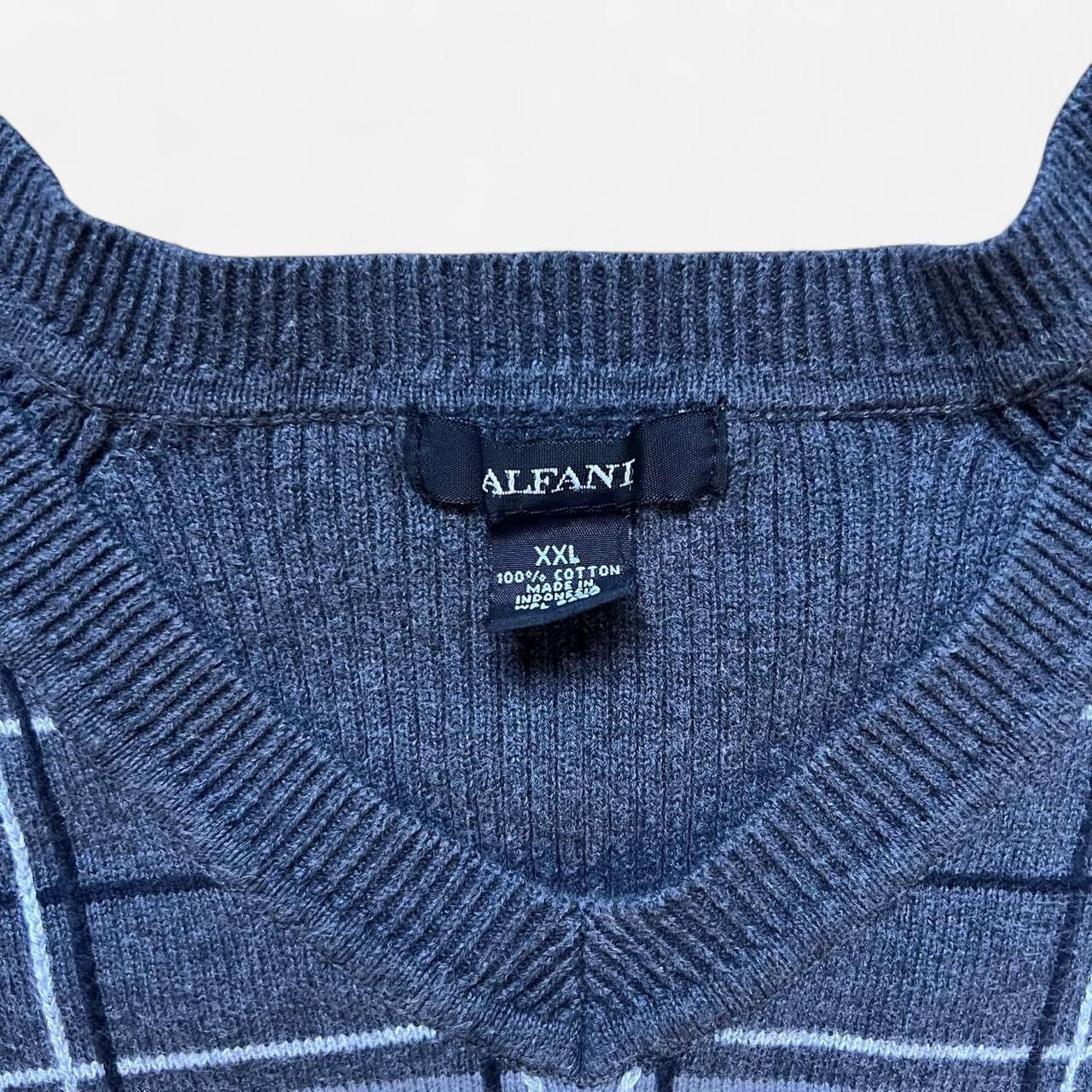 Alfani gray oversized loose fit alfani plaid v neck, size XL Size US XL / EU 56 / 4 - 2 Thumbnail