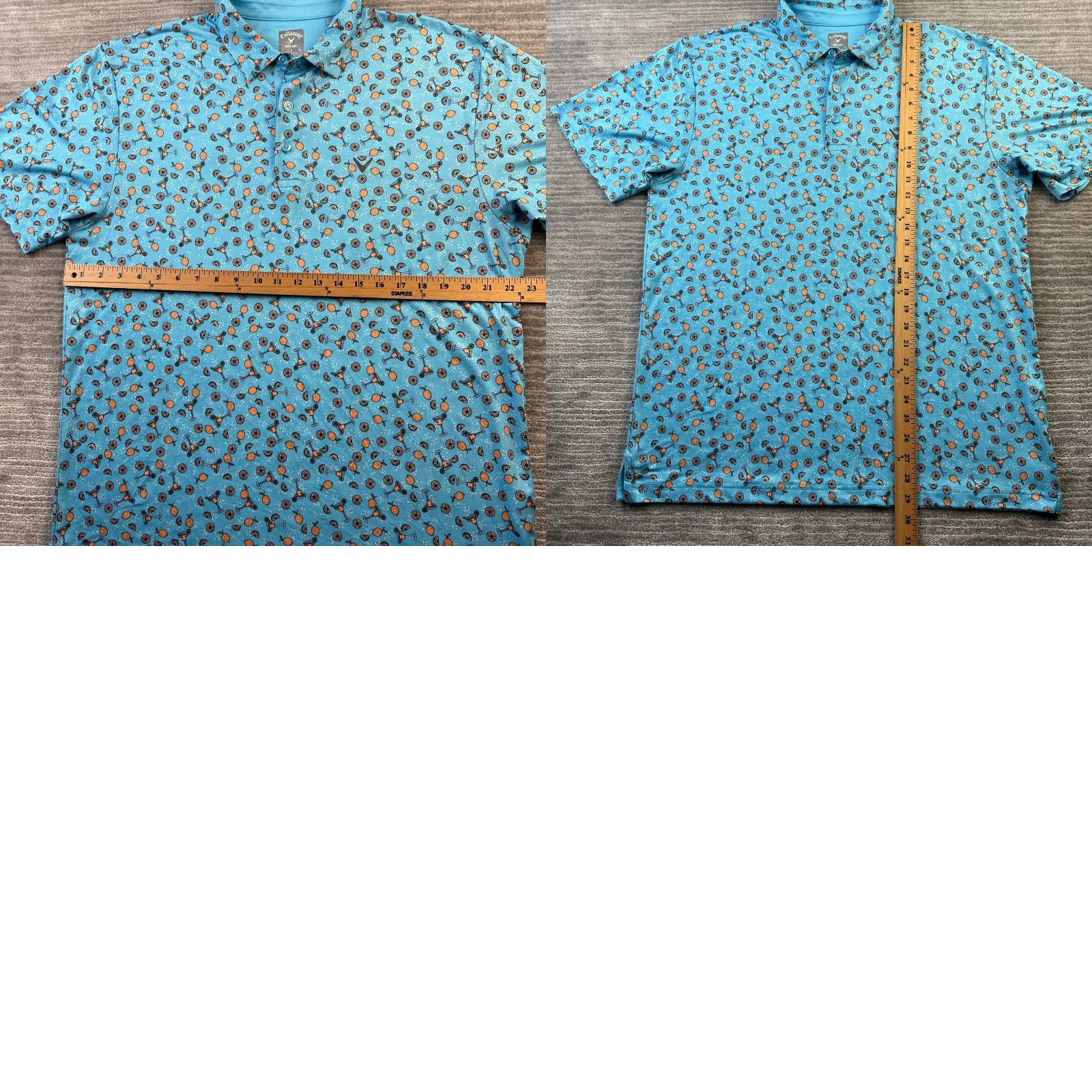 Callaway Callaway Polo Shirt Mens Large Blue All Over Print Golf Performance Polo Shirt Size US L / EU 52-54 / 3 - 8 Thumbnail