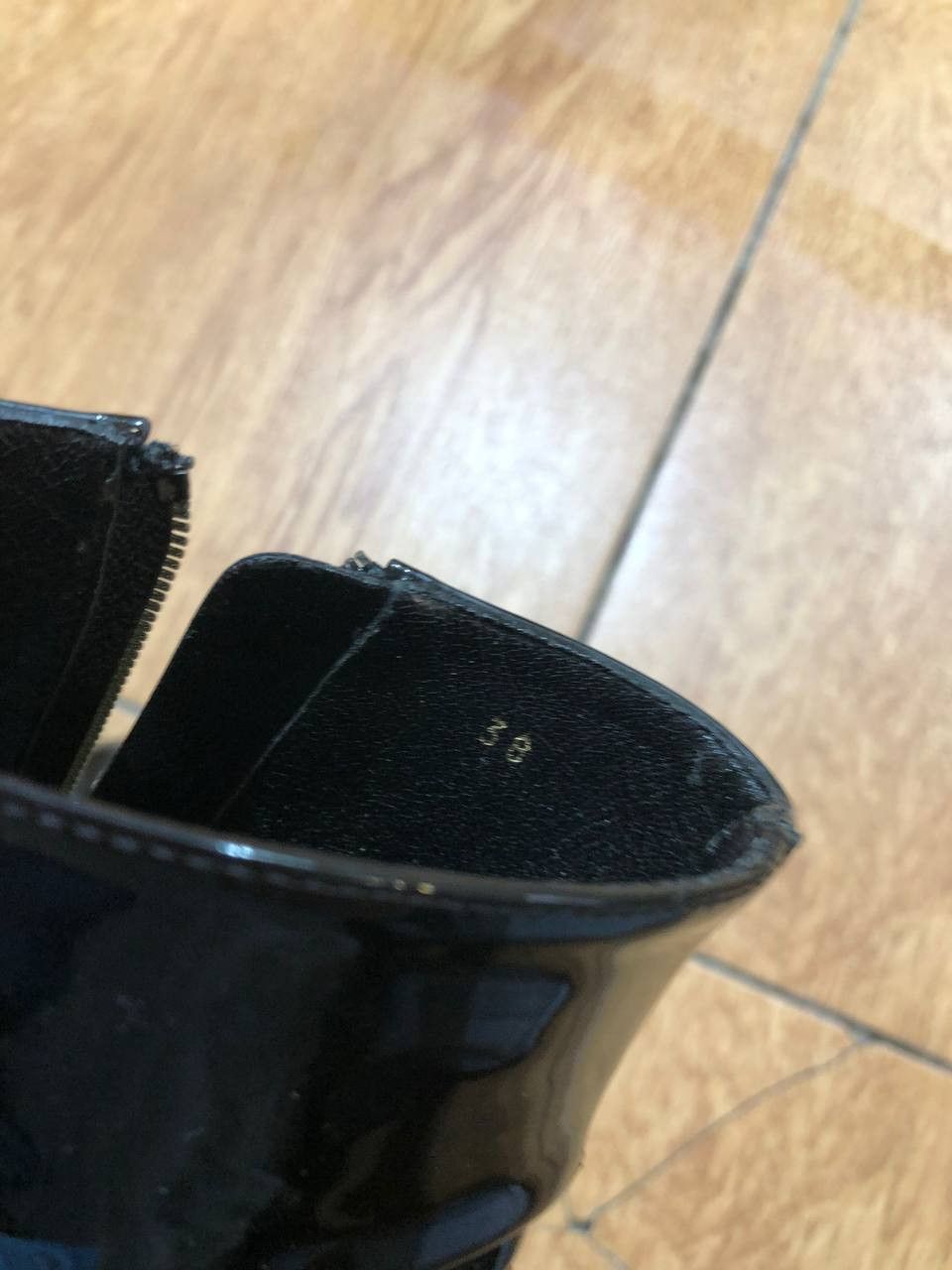 Prada Prada Black Patent Leather Lined Chunky Heel Boot Size US 8 / IT 38 - 14 Thumbnail