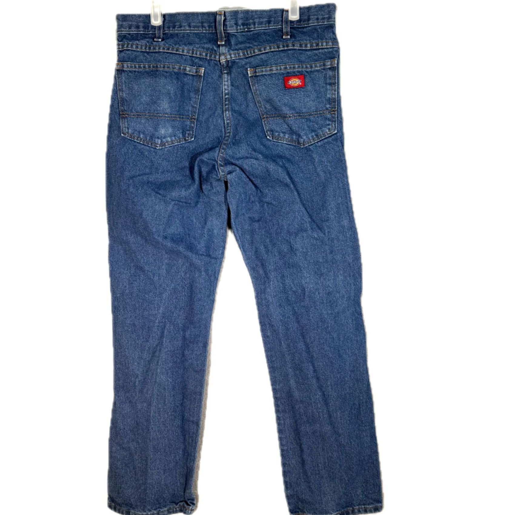 Dickies Dickies Jeans Mens Regular Fit 34x32 Blue Denim Straight Leg Work Shirt Size US 34 / EU 50 - 2 Thumbnail