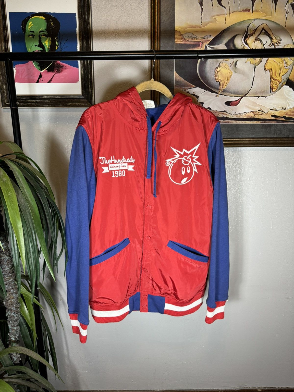 The Hundreds The Hundreds X Drawing Lines Red And Blue Hooded Jacket Size US L / EU 52-54 / 3 - 1 Thumbnail