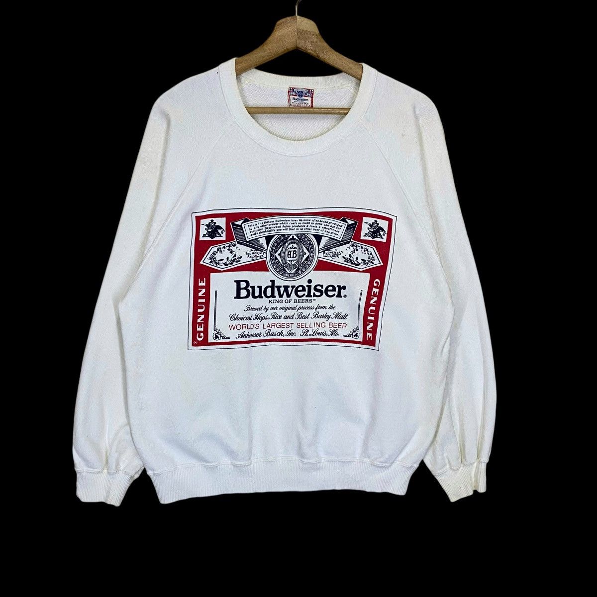 Budweiser Vintage 90s Budweiser Crewneck Sweatshirt Size US M / EU 48-50 / 2 - 1 Thumbnail