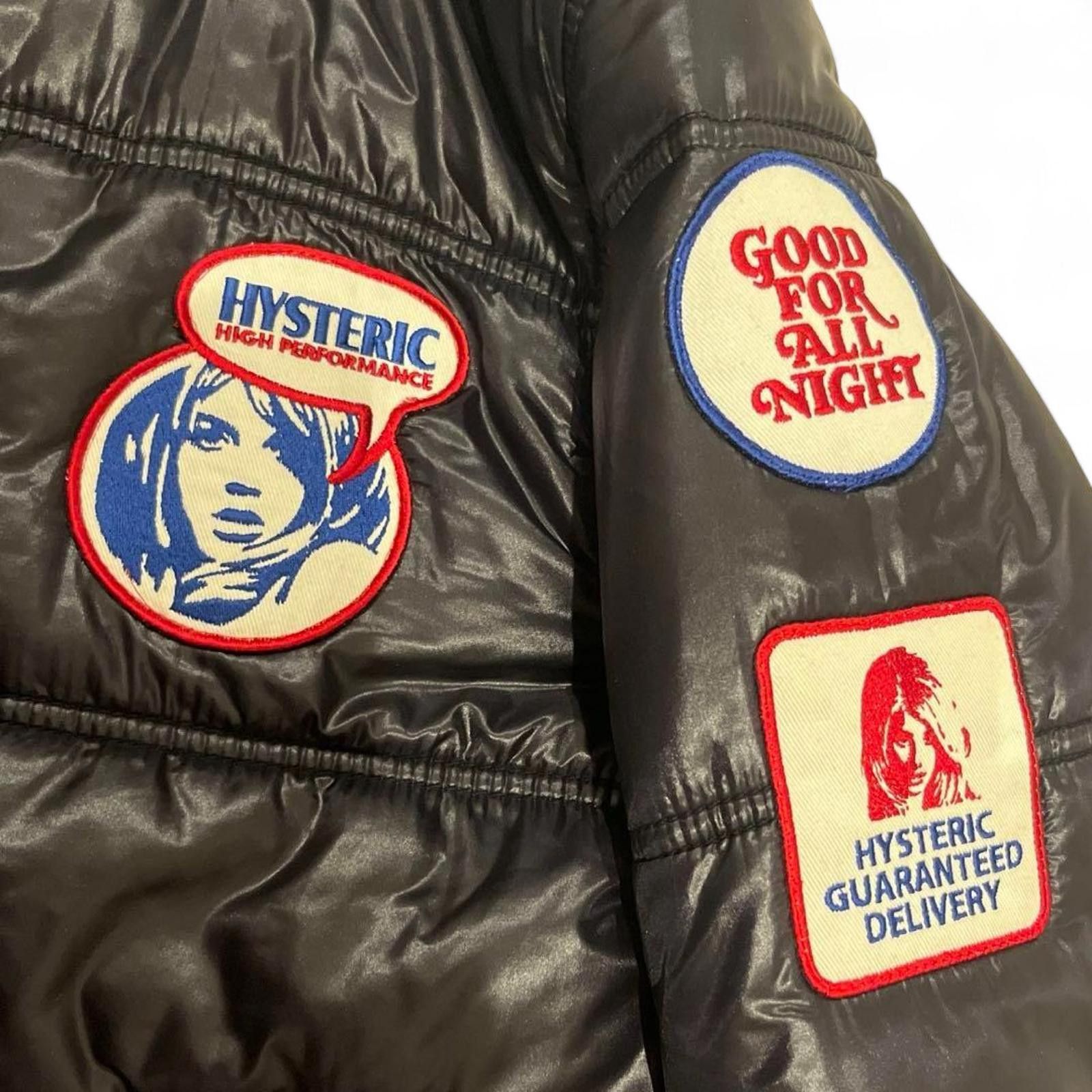 Hysteric Glamour Hysteric Glamour - Black Hooded Puffer Jacket Patched Size US M / EU 48-50 / 2 - 4 Thumbnail
