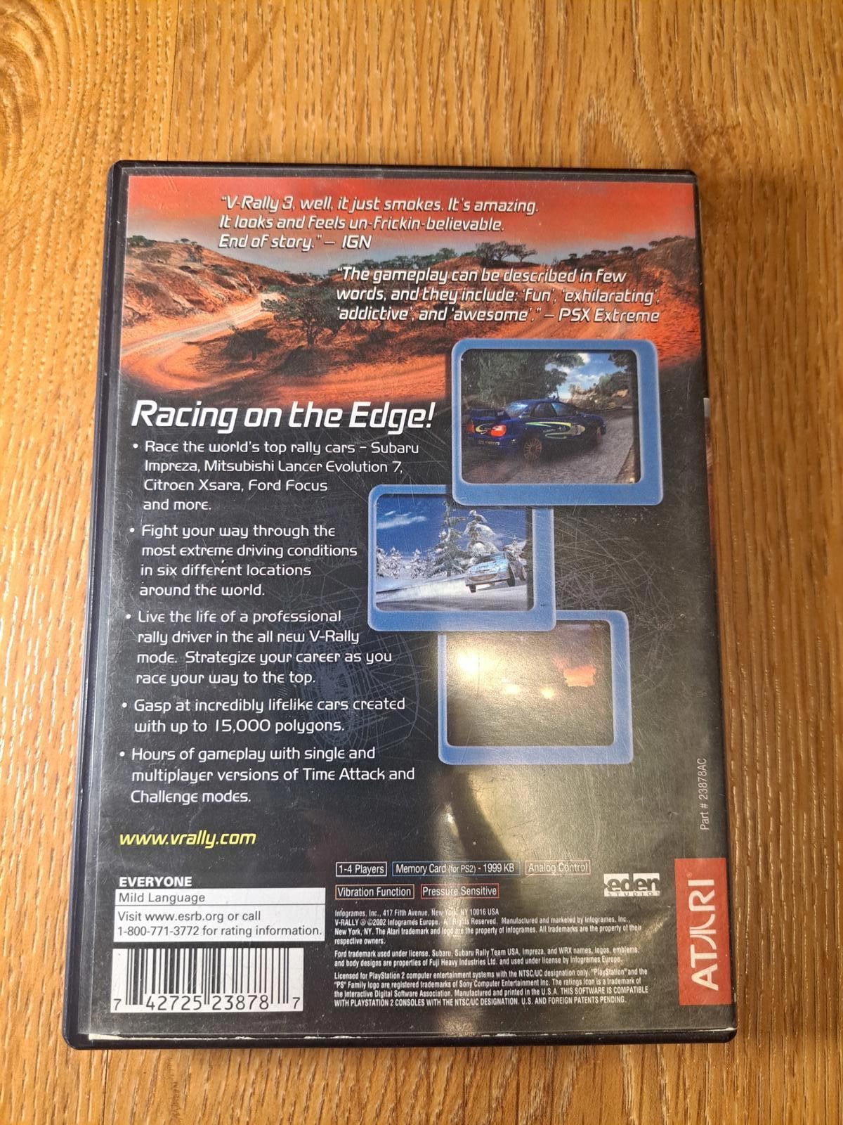 Other V-Rally 3 PS2 PlayStation 2 Video Game COMPLETE Size ONE SIZE - 2 Thumbnail