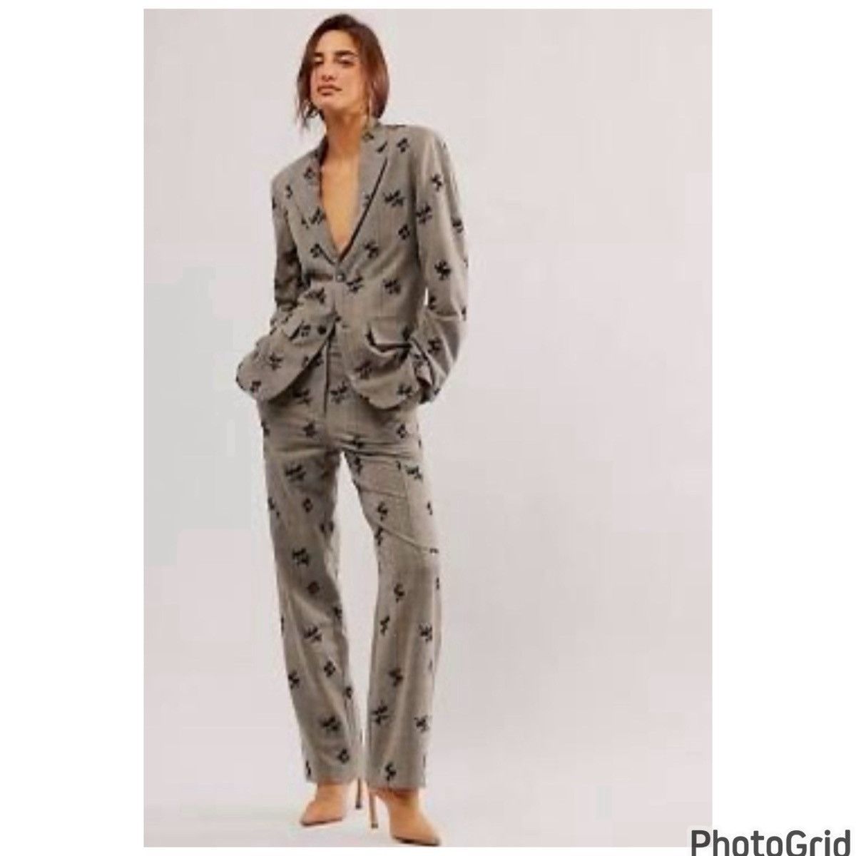 Free People Free People Driftwood Embroidered Blazer M Size M / US 6-8 / IT 42-44 - 1 Thumbnail