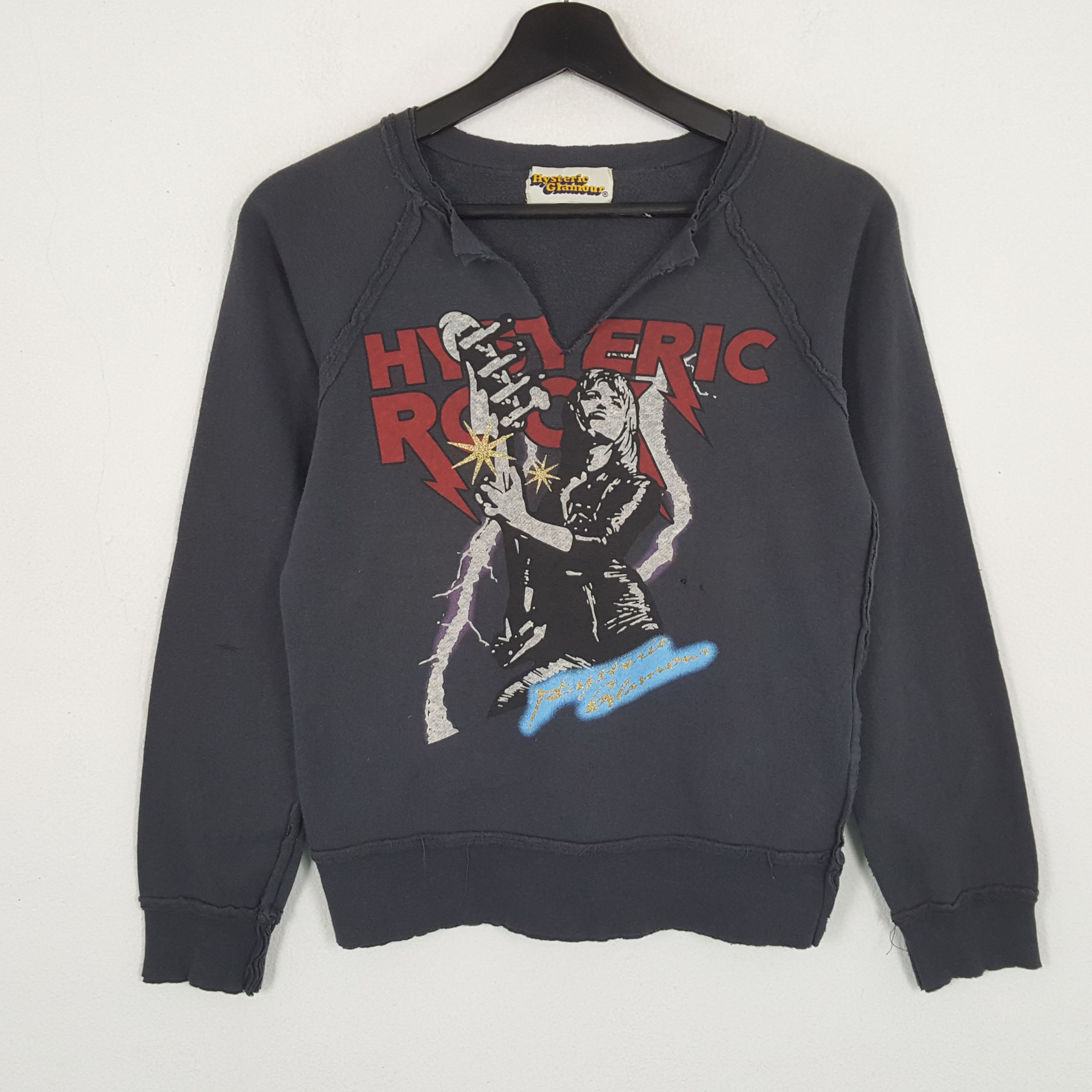 Vintage HYSTERIC GLAMOUR Japanese Big Logo Crewneck Sweatshirts Pullover Jumper XS fashion Size