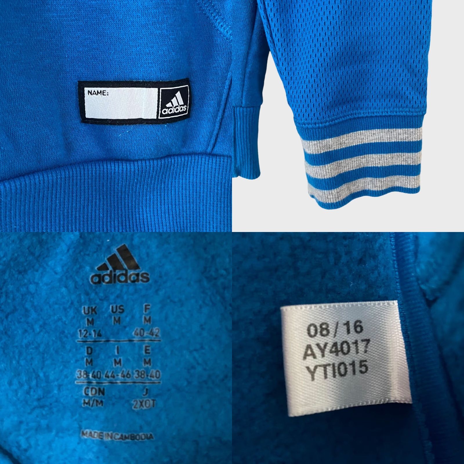 Adidas Adidas Hoodie Sweatshirt Womens Medium Blue Long Sleeve Athleisure Wear Size M / US 6-8 / IT 42-44 - 8 Thumbnail