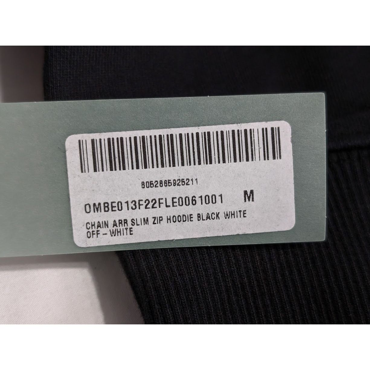 Off-White o1rshd1 Q:2 / Chain Arr Slim Zip Hoodie in Black/White Size US M / EU 48-50 / 2 - 24 Thumbnail