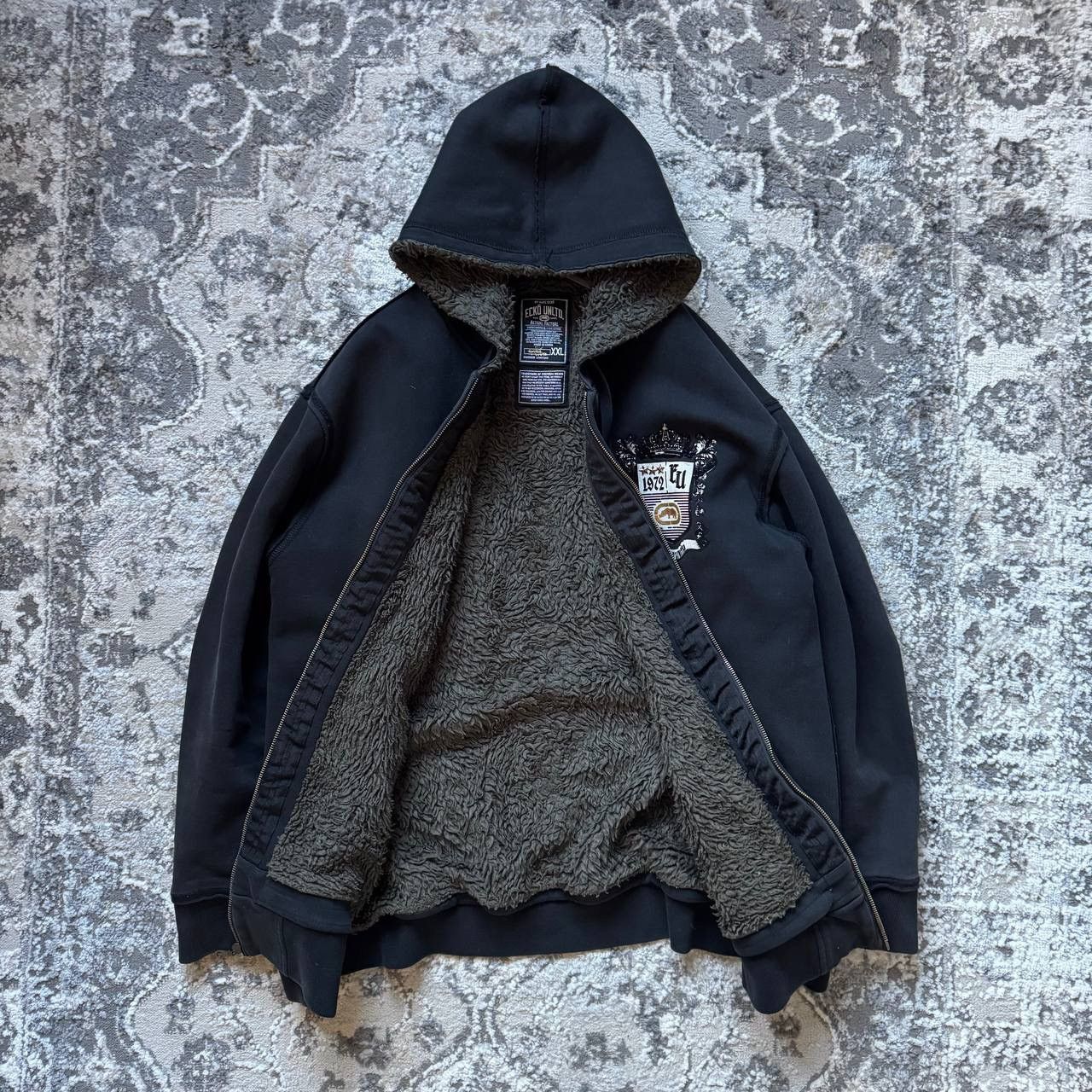 Ecko Unltd. Ecko Unltd Affliction Gothic Skull Heavy Fur Zip Hoodie Size US XXL / EU 58 / 5 - 5 Thumbnail