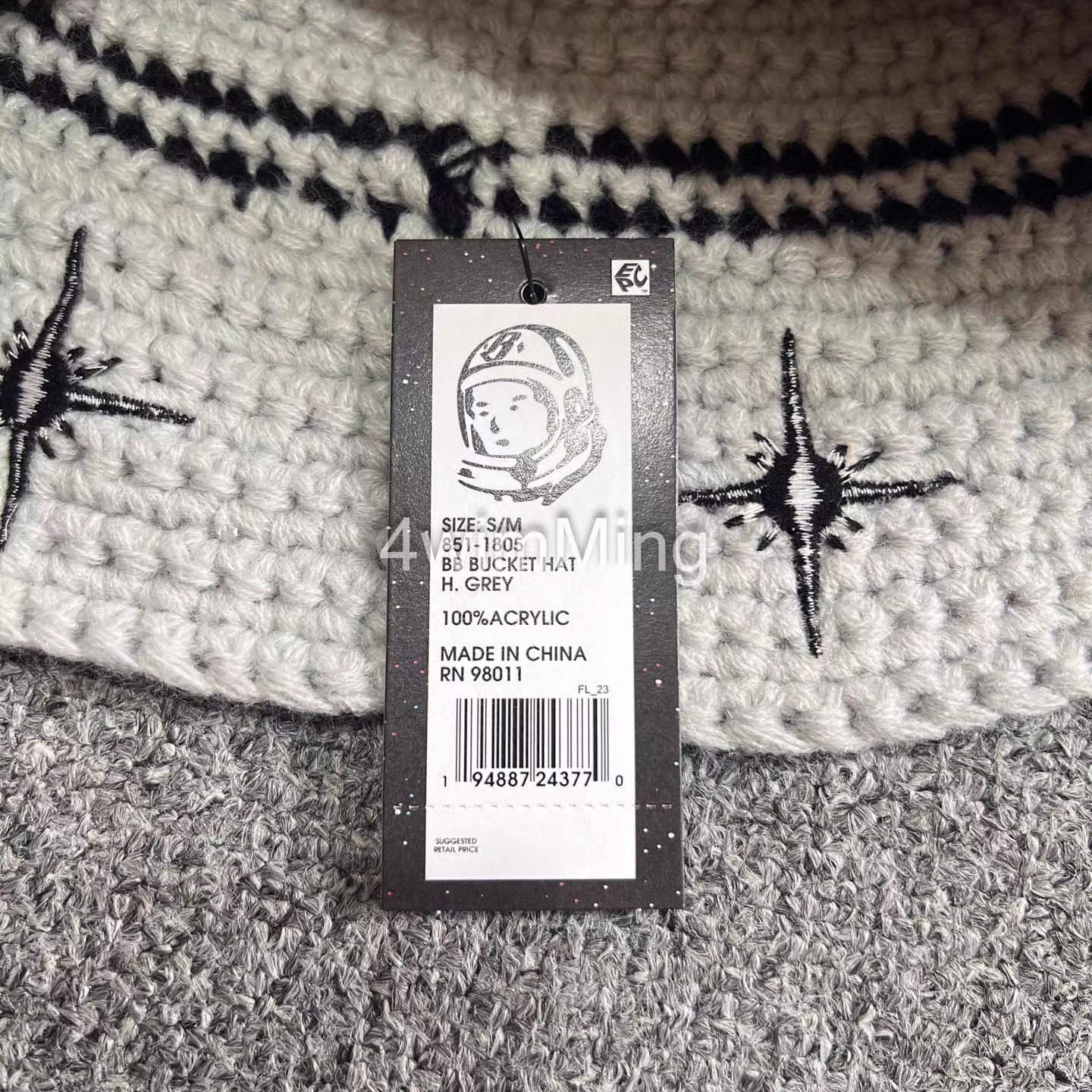 Billionaire Boys Club BBC Hand-Crocheted & Embroidered Knitted Bucket Hat Q7 Size ONE SIZE - 5 Thumbnail
