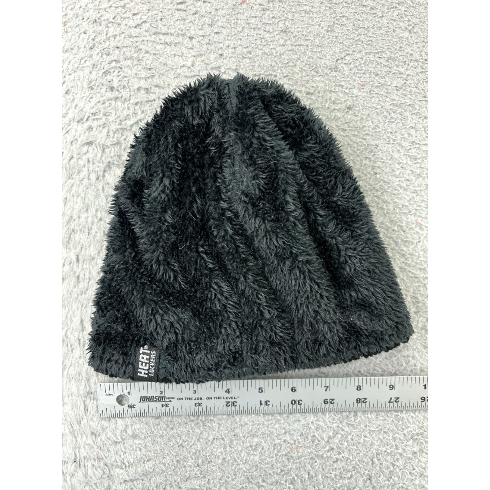 Vintage Heat Lockers Beanie Toque Adult One Size Black Acrylic Poly Lined Cable Knit Size ONE SIZE - 5 Thumbnail
