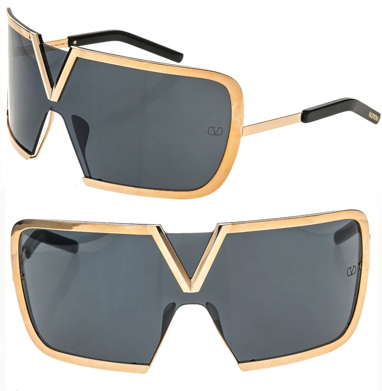 Valentino VALENTINO V Romask VLS120 Gold Titanium Black Mask VLS 120A Size ONE SIZE - 1 Thumbnail