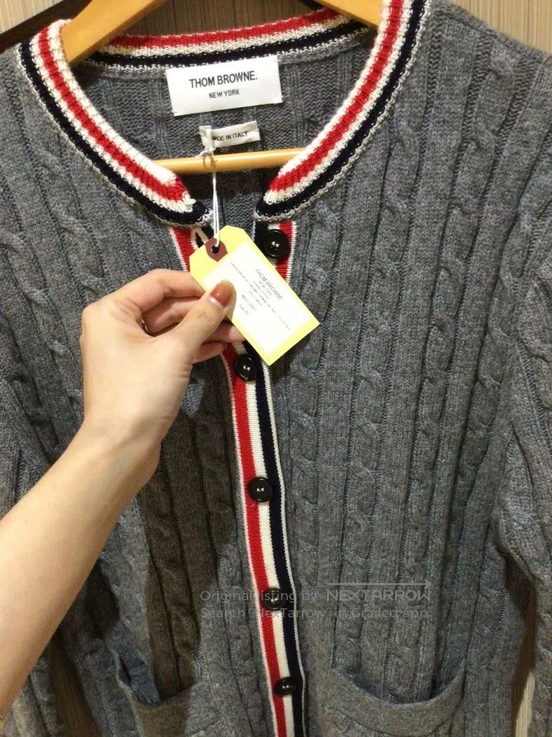 Thom Browne Thom Browne Gray Cable Knit Cardigan Size US XS / EU 42 / 0 - 2 Thumbnail