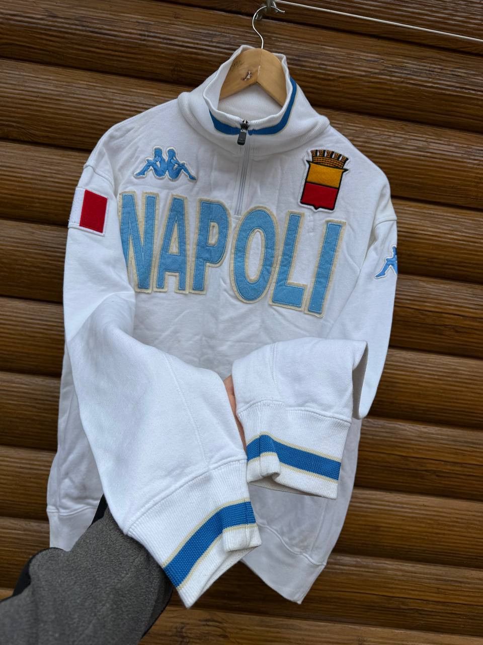 Kappa Vintage Kappa Napoli Football Jacket Soccer Sweatshirt Mens Size US L / EU 52-54 / 3 - 3 Thumbnail