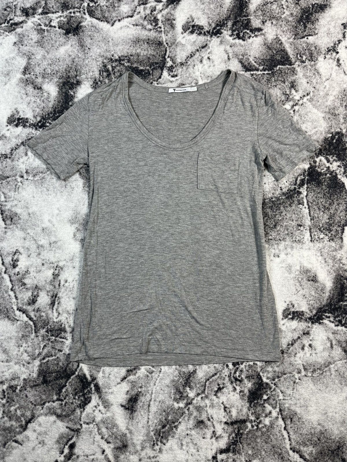 Alexander Wang Alexander Wang T Shirt Grey Minimal Pocket Tee Size US S / EU 44-46 / 1 - 1 Thumbnail