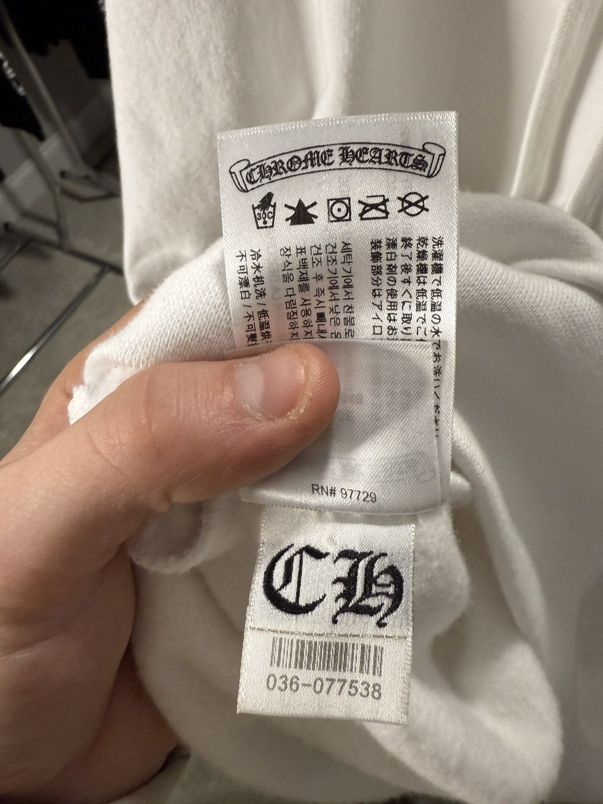 Chrome Hearts Chrome Hearts White Vertical Logo Hoodie Size US L / EU 52-54 / 3 - 6 Thumbnail
