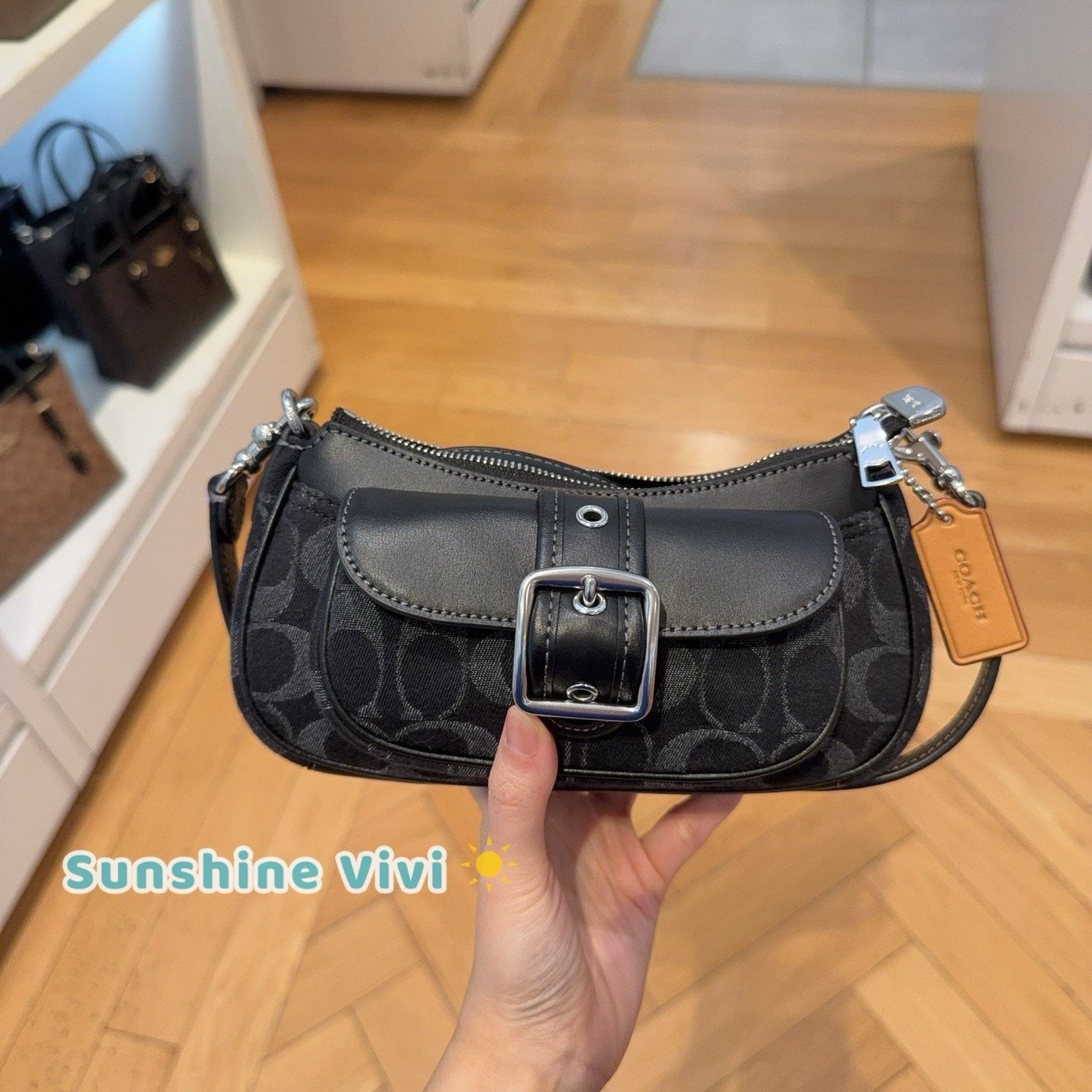 NWT Coach Ashton Mini Shoulder Bag Ccz49 Denim/silver/black, Women's
