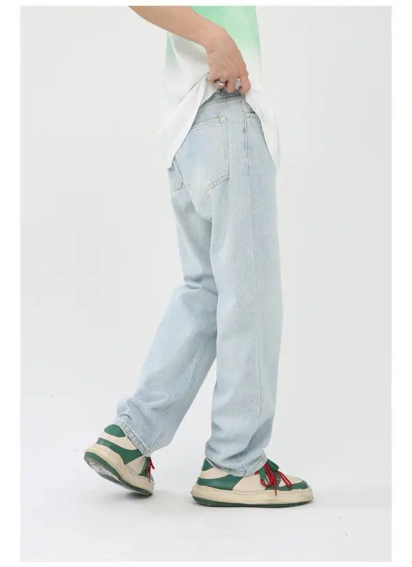 Japanese Brand Japanese all-match trendy washed loose casual jeans Size US 32 / EU 48 - 5 Thumbnail