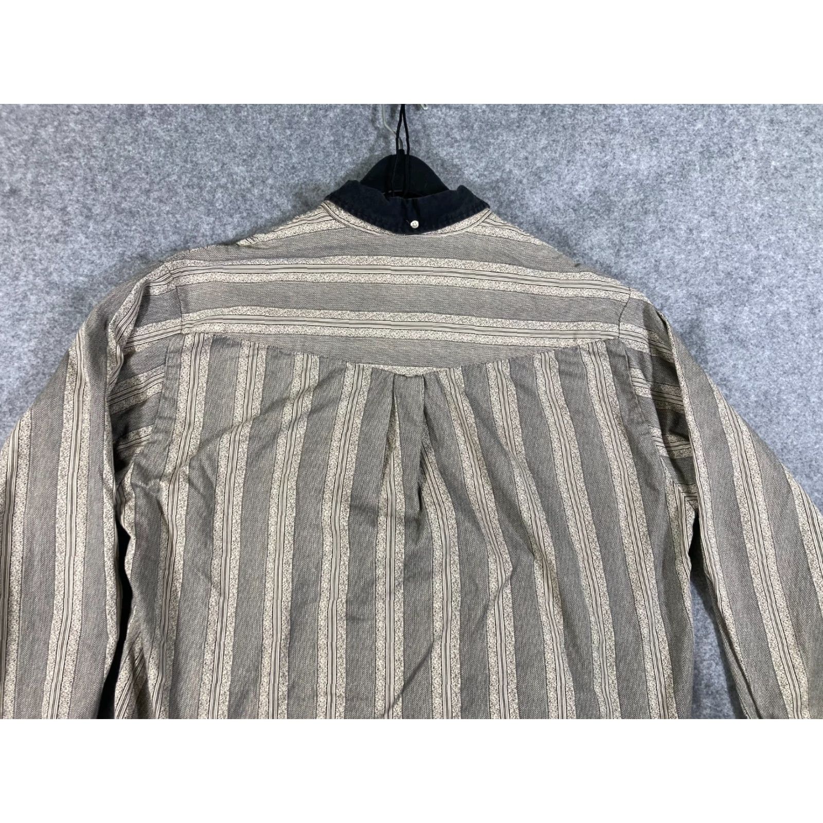 Vintage VINTAGE Cowboy Turtle Western Shirt Men XL Beige Black Striped Button-Up Long Sleeve Size US XL / EU 56 / 4 - 7 Thumbnail
