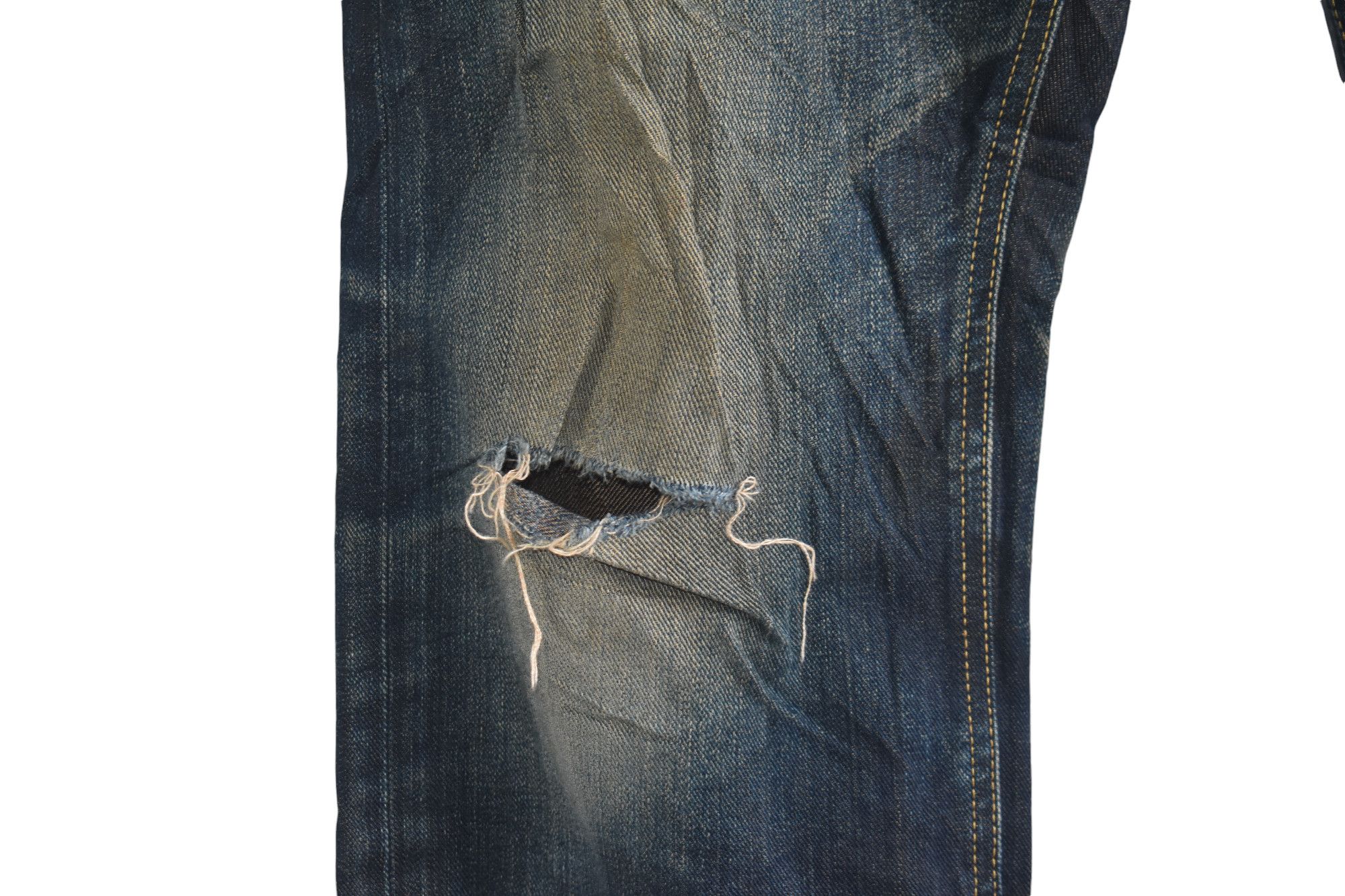 Japanese Brand × Lee × Vintage Wide Leg 🔥 Distressed Lee Cowboy Jeans Size 33 Size US 33 - 2 Thumbnail