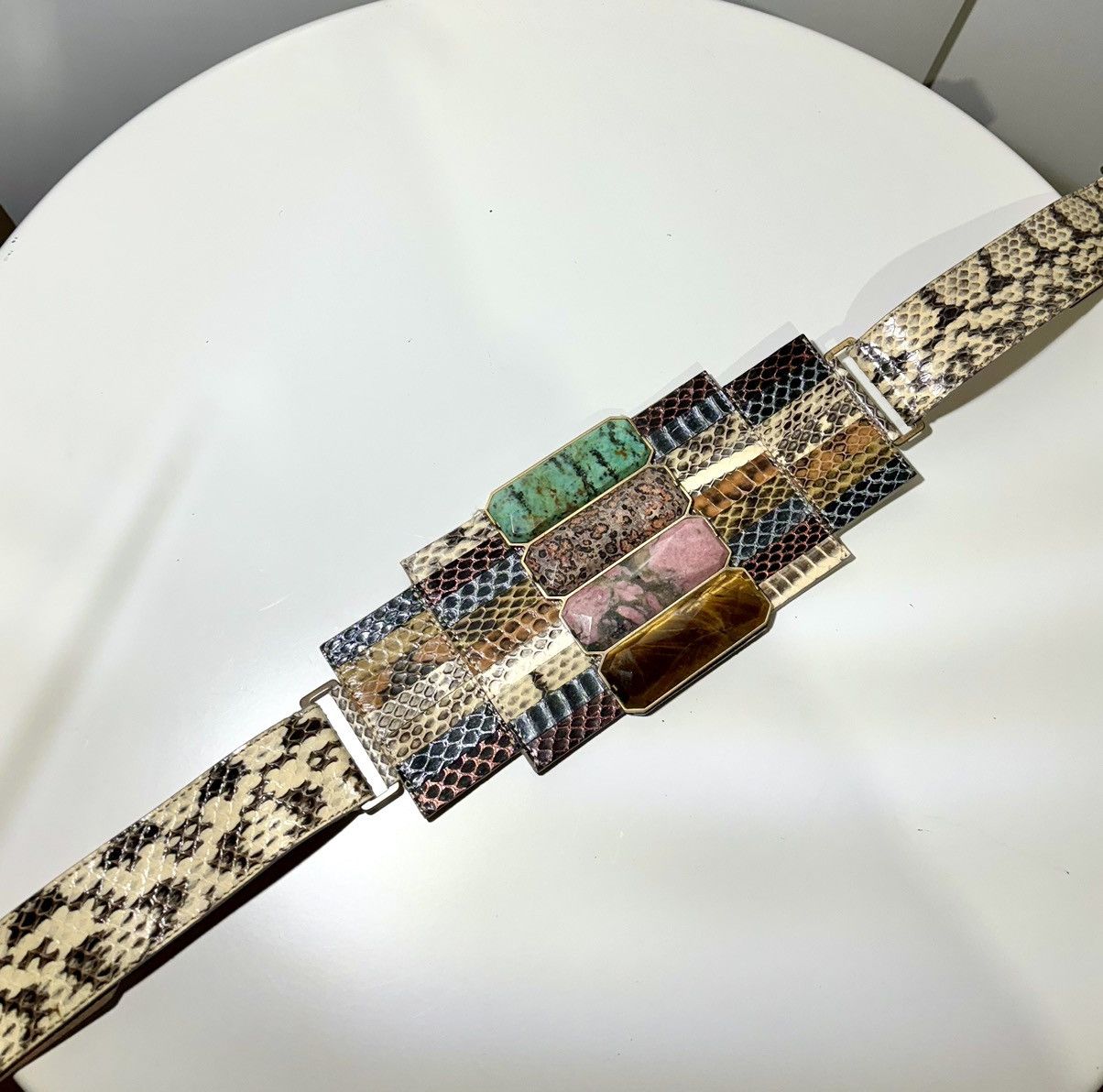 Fendi Rare SS 2008 Fendi Karl Lagerfeld python waisted belt Size ONE SIZE - 3 Thumbnail