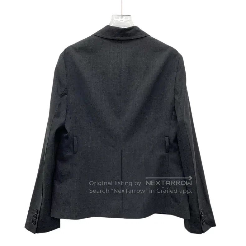 Prada Prada Dark gray sheep wool lapel single-breasted long-slee Size 44R - 2 Thumbnail