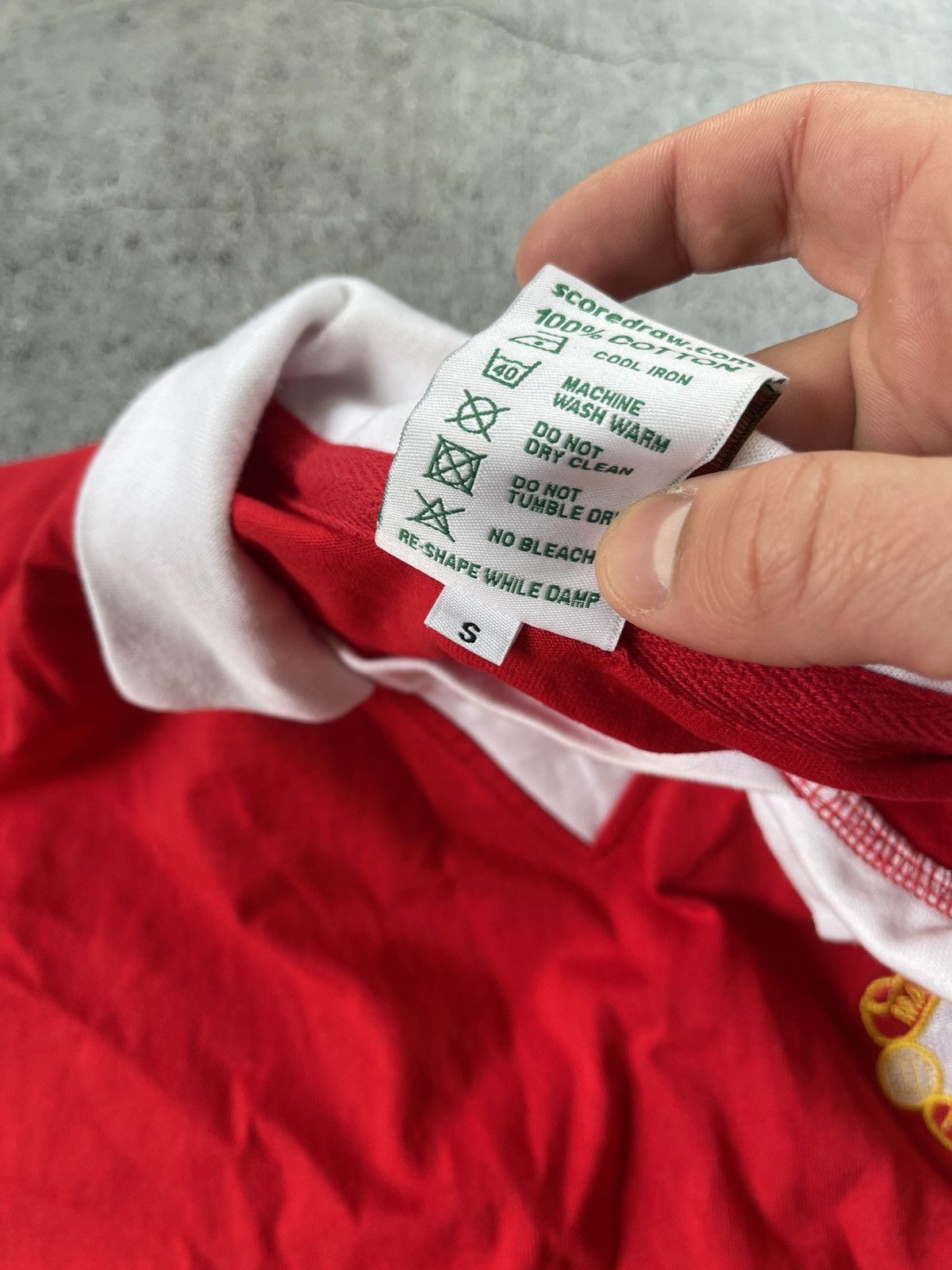 Vintage Score Draw Manchester United 1973 #7 Retro Shirt Jersey Size US S / EU 44-46 / 1 - 7 Thumbnail