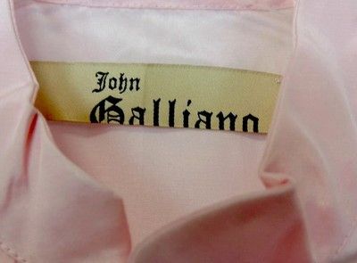 John Galliano John GALLIANO Designer Girls Pink Frill Silk / Cotton Blouse Size S / US 4 / IT 40 - 3 Thumbnail