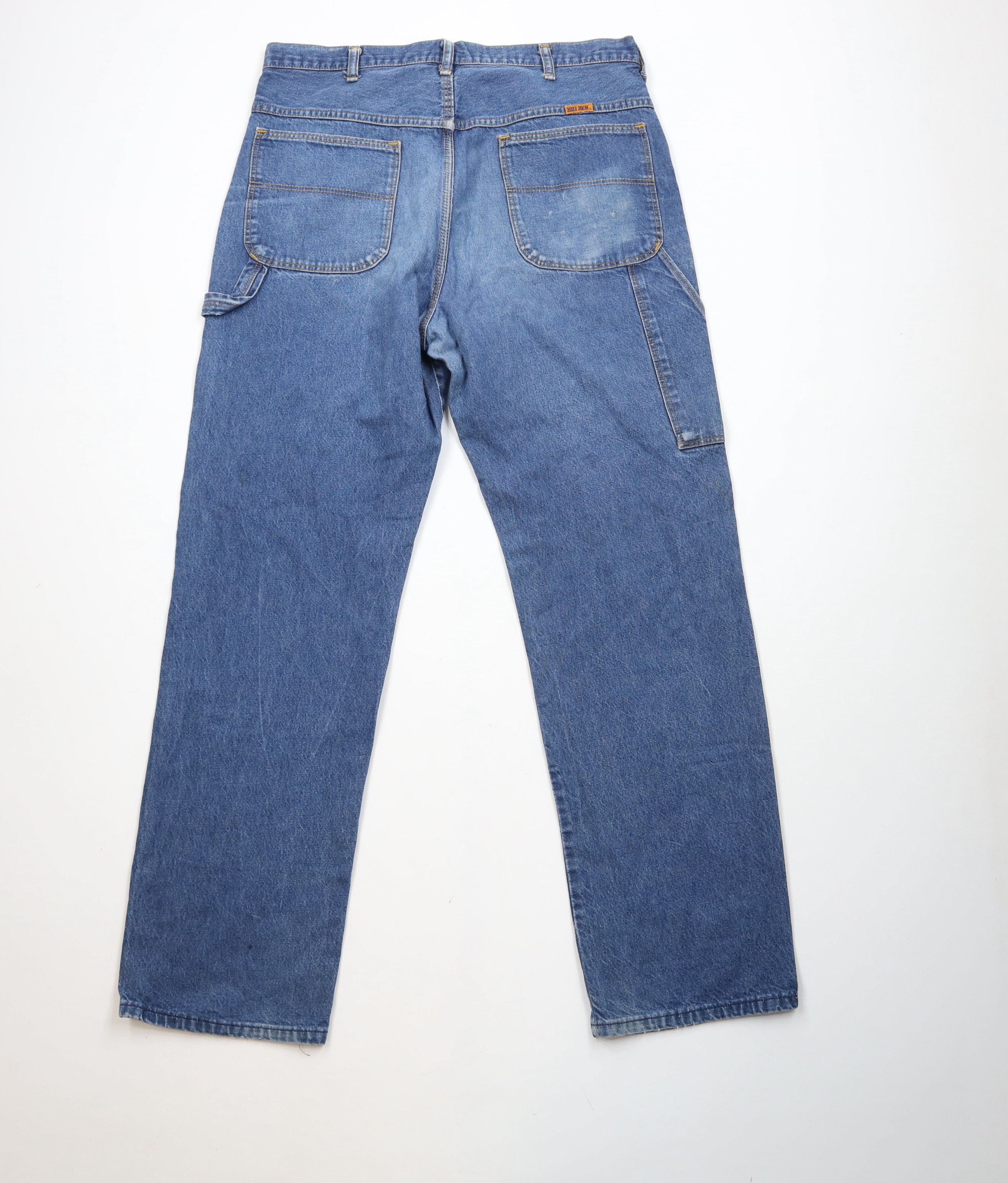 Vintage Vintage 70s Streetwear Wide Leg Dungaree Denim Jeans USA Size US 36 / EU 52 - 13 Thumbnail
